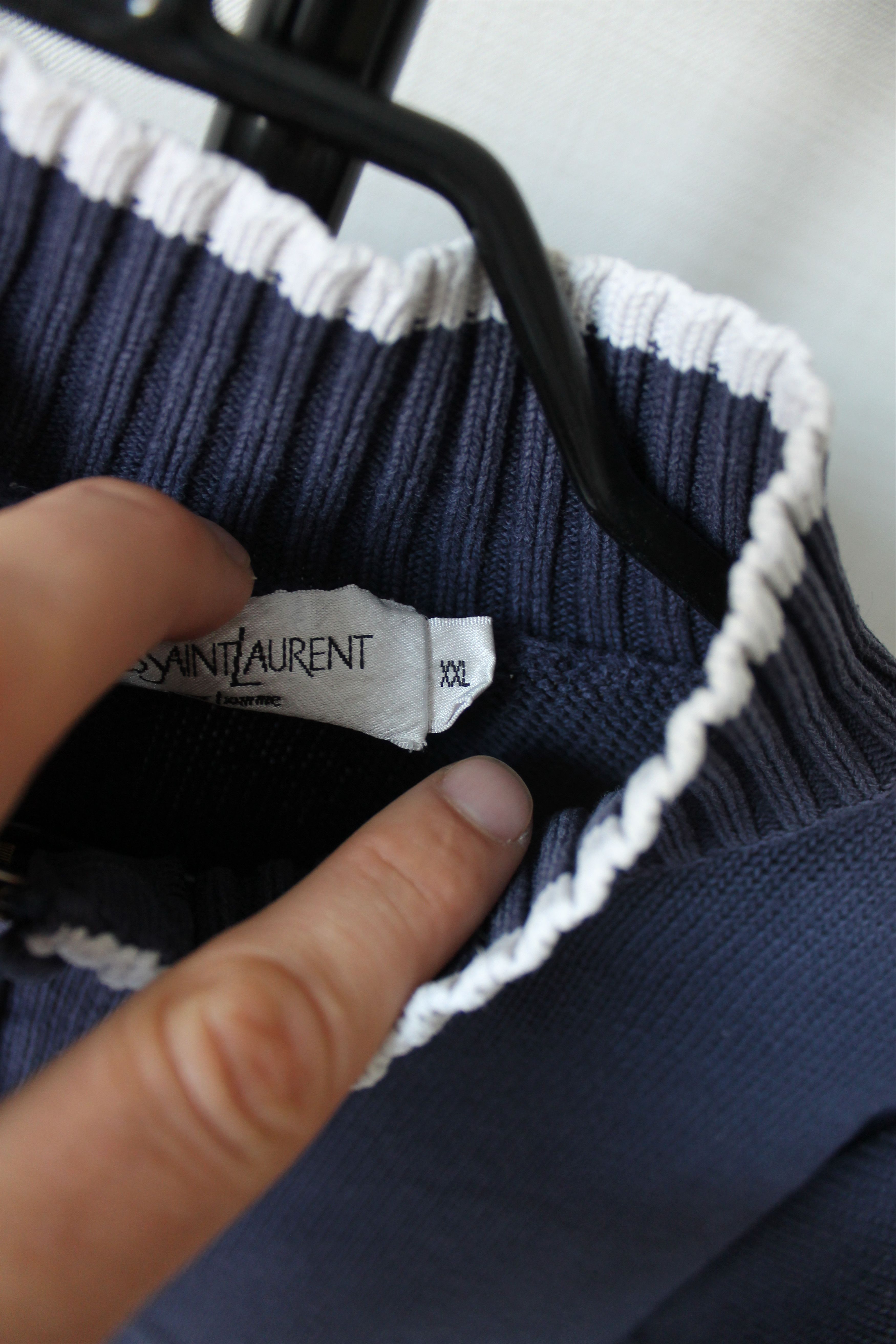 Yves Saint Laurent 90's Yves Saint Laurent Knit Full Zip Sweater Trashed Faded Size US XXL / EU 58 / 5 - 8 Thumbnail