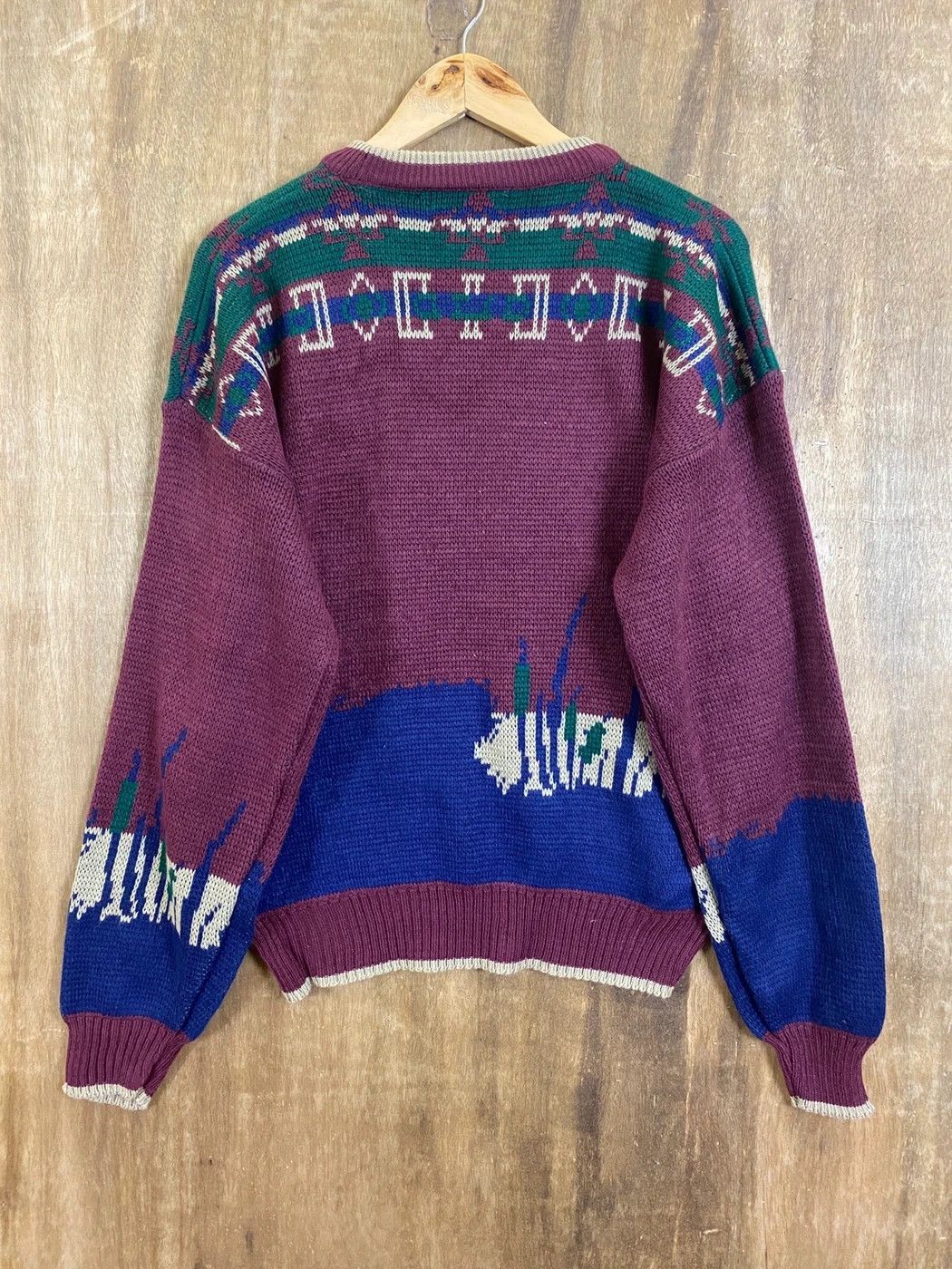 Homespun Knitwear Golf Campus Maroon Knit Sweaters #1604 Size US L / EU 52-54 / 3 - 2 Thumbnail