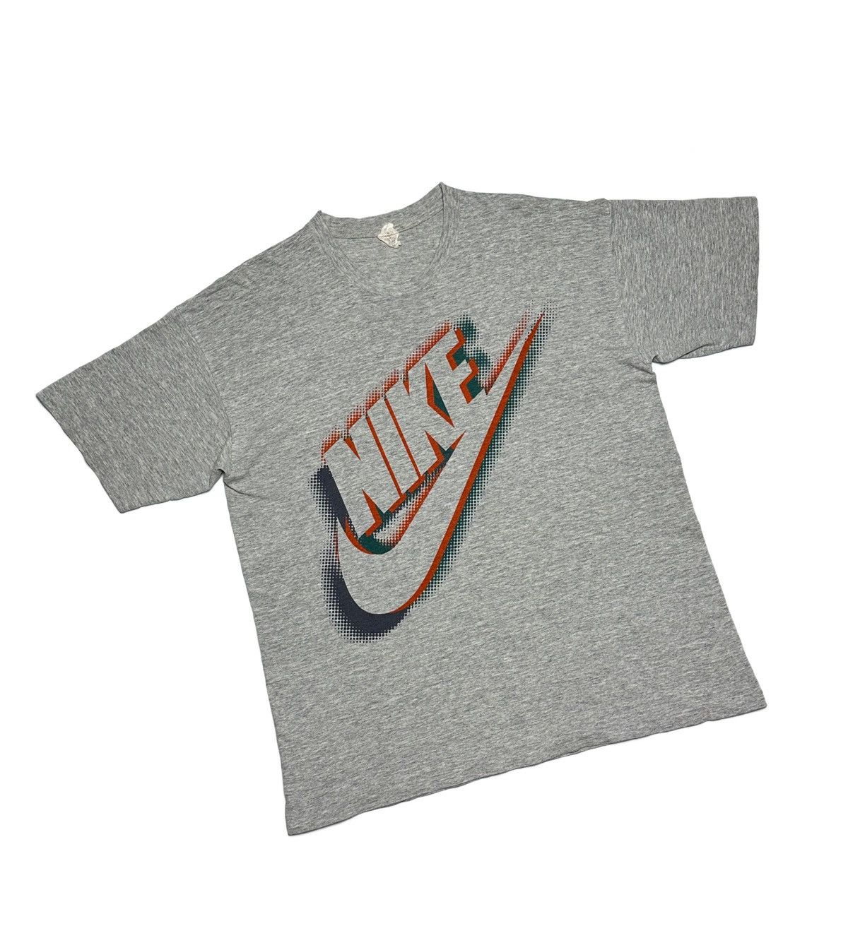 Nike × Vintage 80s Vintage Nike Graphic Logo Single Stich Swoosh Size US L / EU 52-54 / 3 - 1 Thumbnail