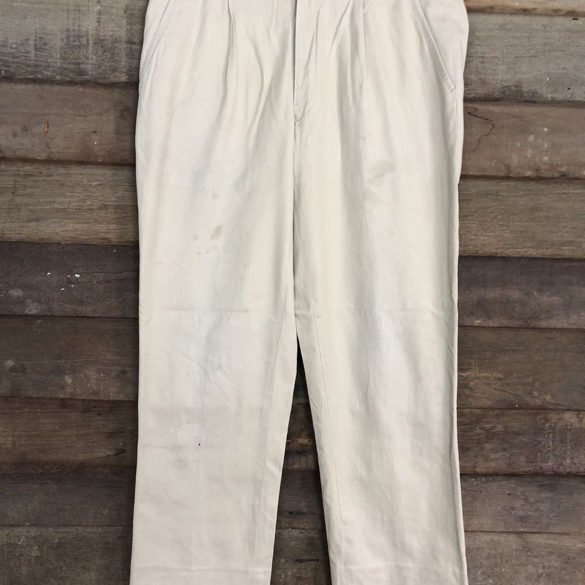 Burberry DLL Burberry London vintage Cream Straight Pants #c1257 Size US 30 / EU 46 - 4 Thumbnail