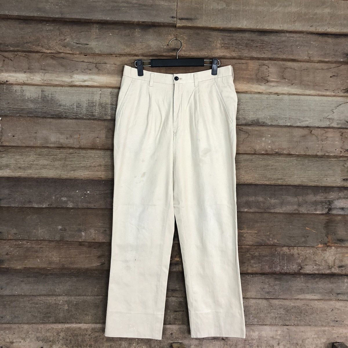Burberry DLL Burberry London vintage Cream Straight Pants #c1257 Size US 30 / EU 46 - 1 Thumbnail