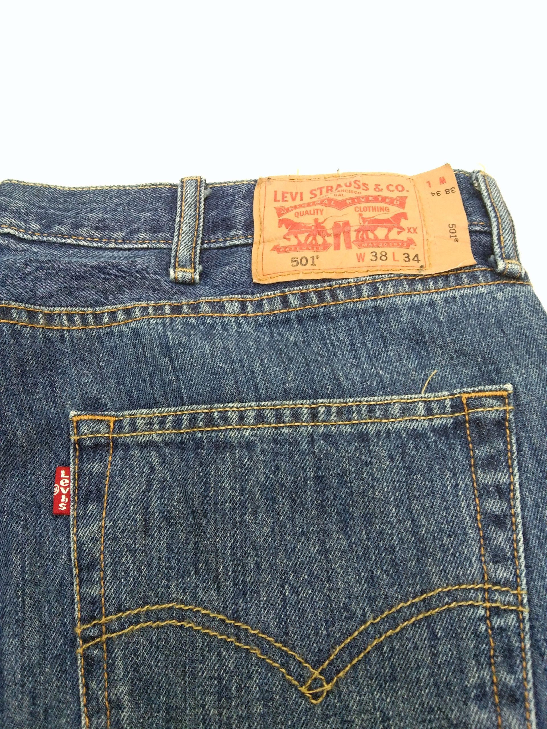 Levi's Vintage Levi's 501 Straight Leg Jeans 38x34 Size US 38 / EU 54 - 3 Thumbnail