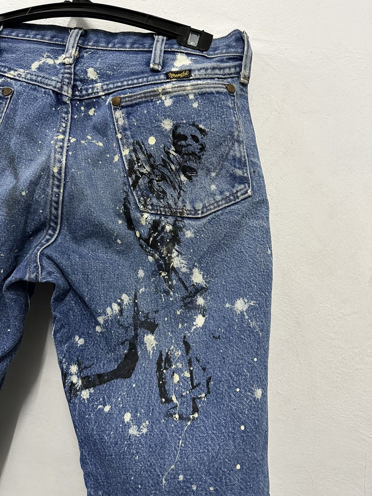 Wrangler 🔥VTG🔥 Distressed Wrangler Acid Washed Denim Shorts Size US 31 - 7 Thumbnail