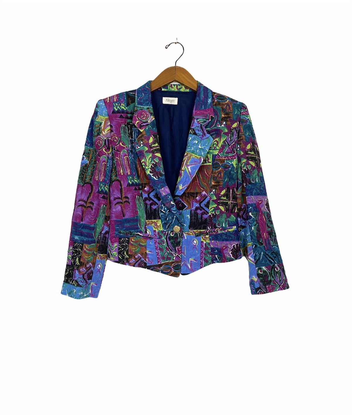 Japanese Brand Rare‼️Allegre Blazer Full Print rare design Small Size Size S / US 4 / IT 40 - 1 Thumbnail