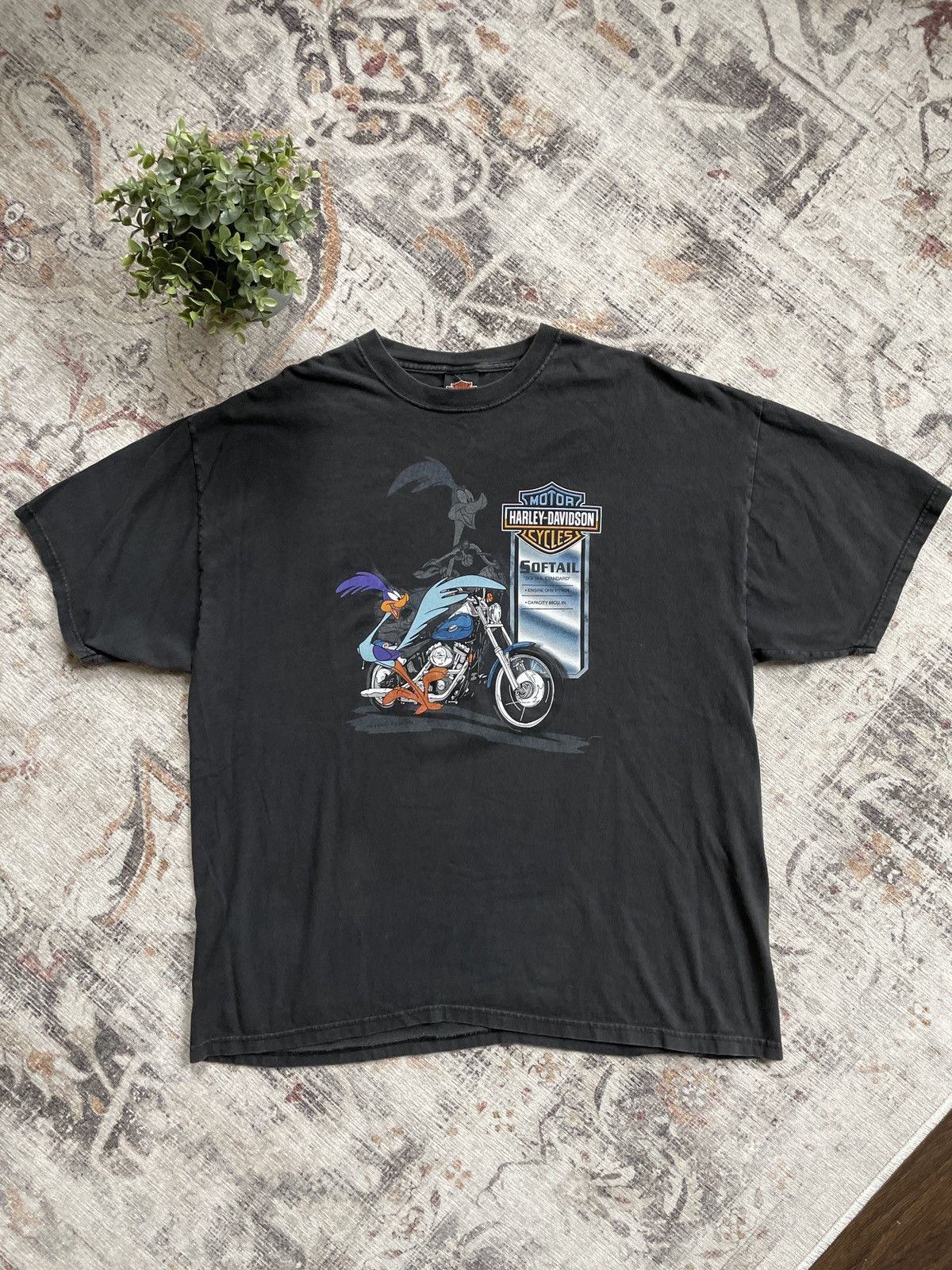 Harley Davidson × Vintage Vintage Harley Davidson Texas Road Runner Looney Tunes Shirt Size US XXL / EU 58 / 5 - 1 Thumbnail