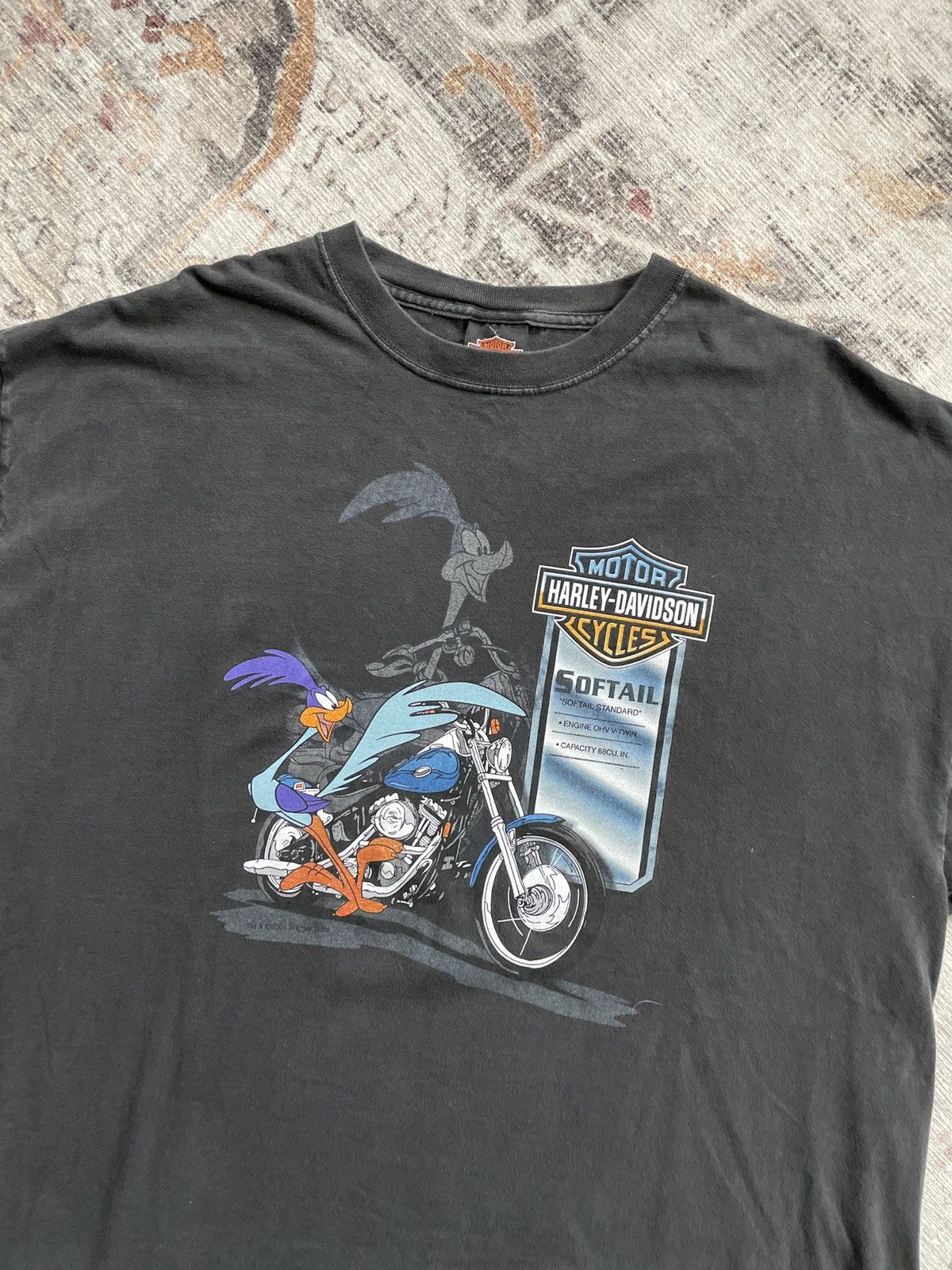 Harley Davidson × Vintage Vintage Harley Davidson Texas Road Runner Looney Tunes Shirt Size US XXL / EU 58 / 5 - 2 Thumbnail