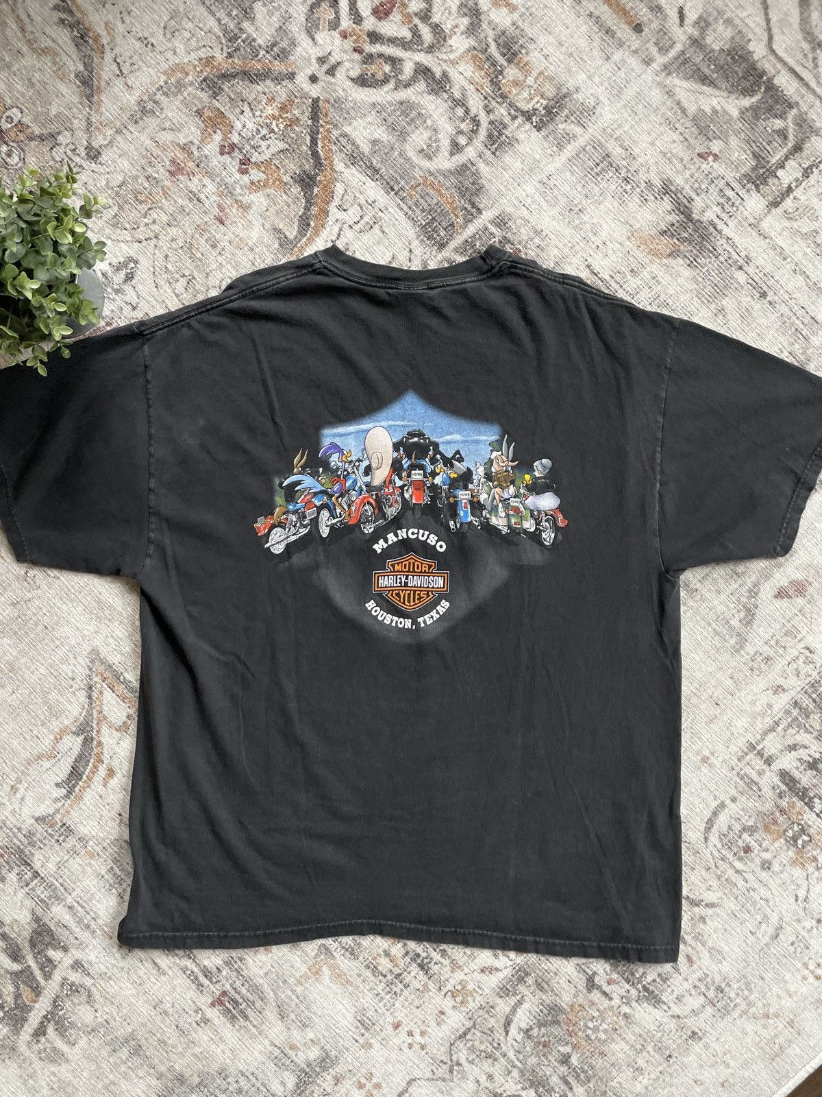 Harley Davidson × Vintage Vintage Harley Davidson Texas Road Runner Looney Tunes Shirt Size US XXL / EU 58 / 5 - 5 Thumbnail