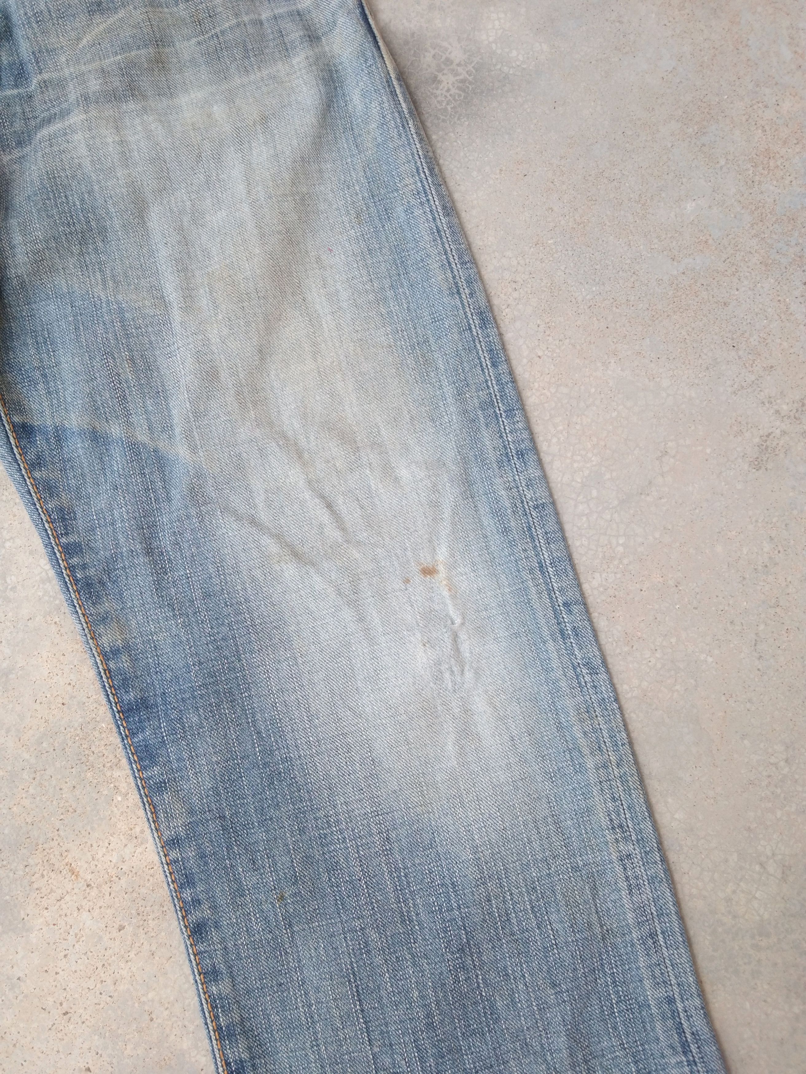 Japanese Brand Vintage Edwin 503 Faded Blue Straight Leg Distressed Jeans Size US 28 / EU 44 - 4 Thumbnail