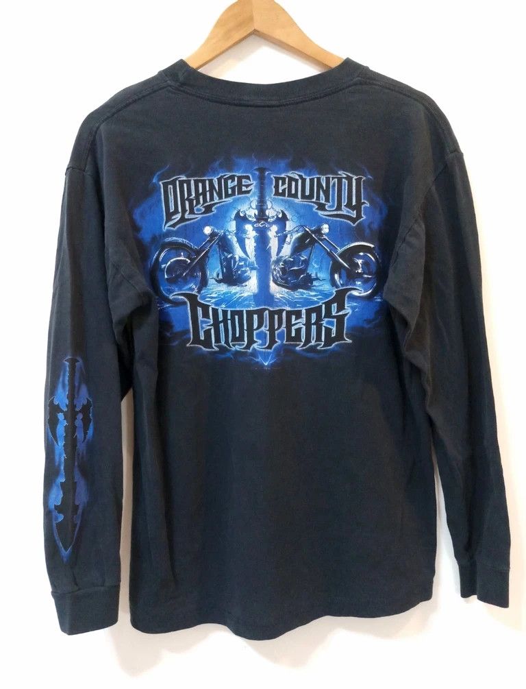 image of Vintage Orange County Choppers Longsleeve Shirt in Black, Men's (Size Medium)