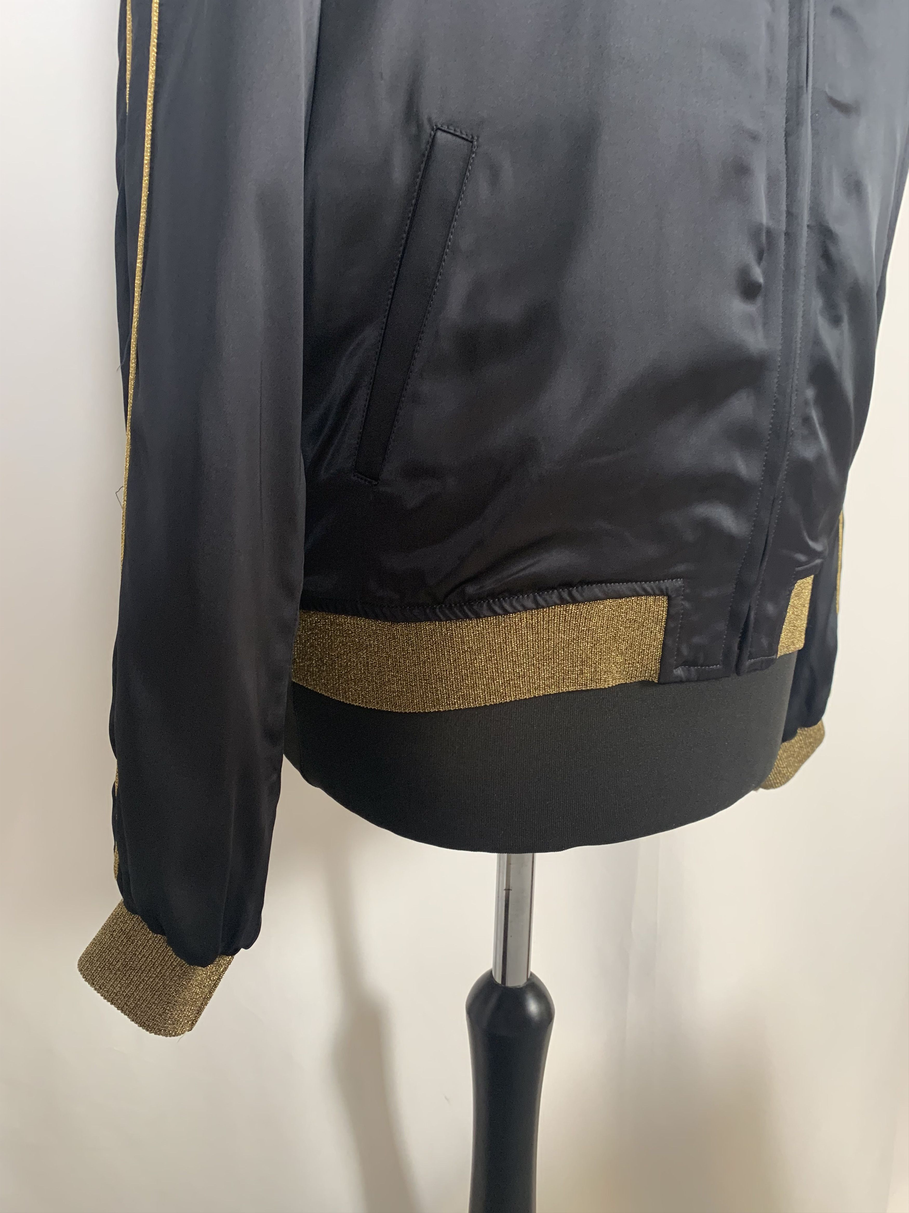 Saint Laurent Paris Black & Gold Saint Laurent Bomber Size US XL / EU 56 / 4 - 6 Thumbnail