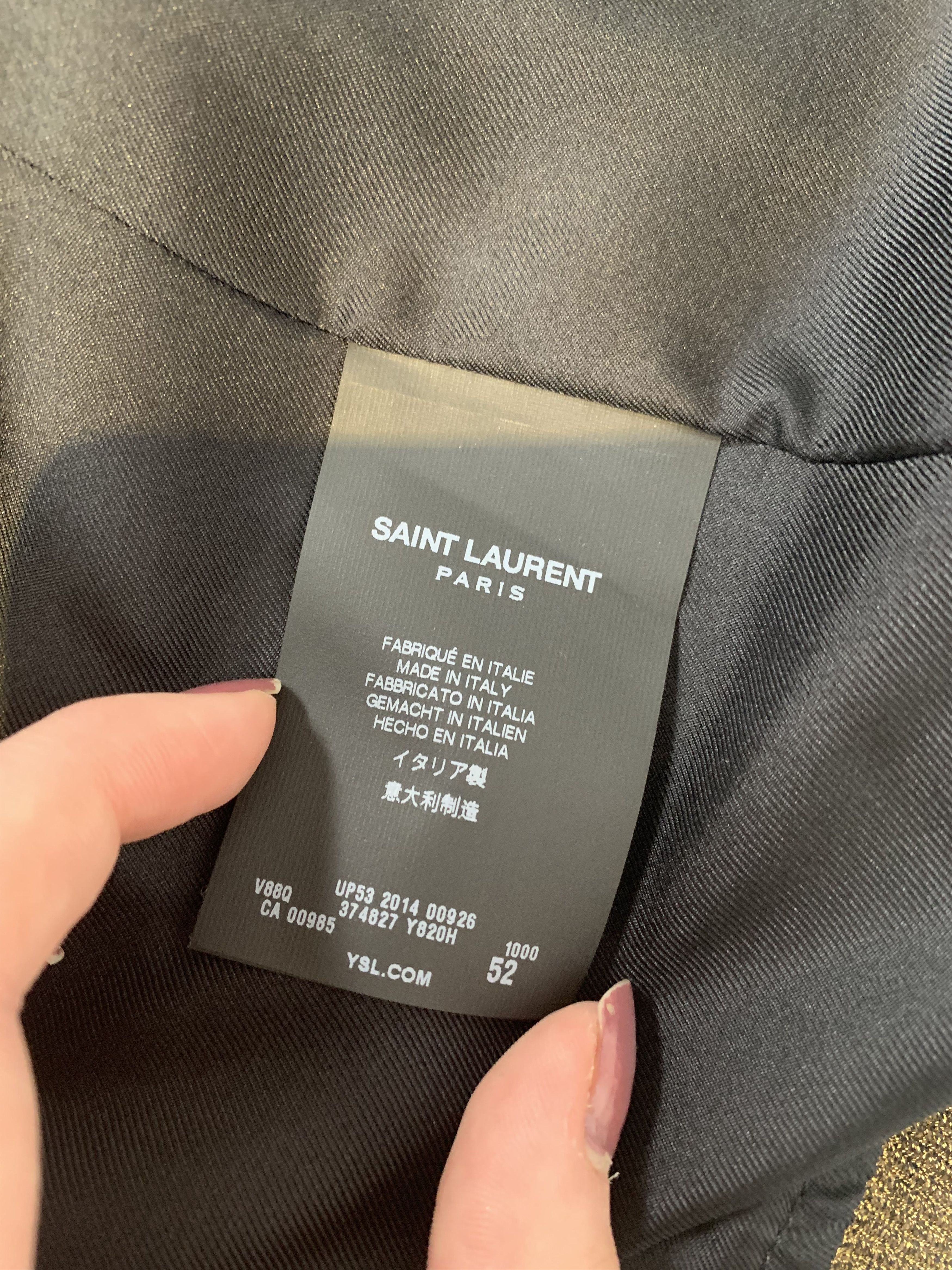 Saint Laurent Paris Black & Gold Saint Laurent Bomber Size US XL / EU 56 / 4 - 11 Thumbnail