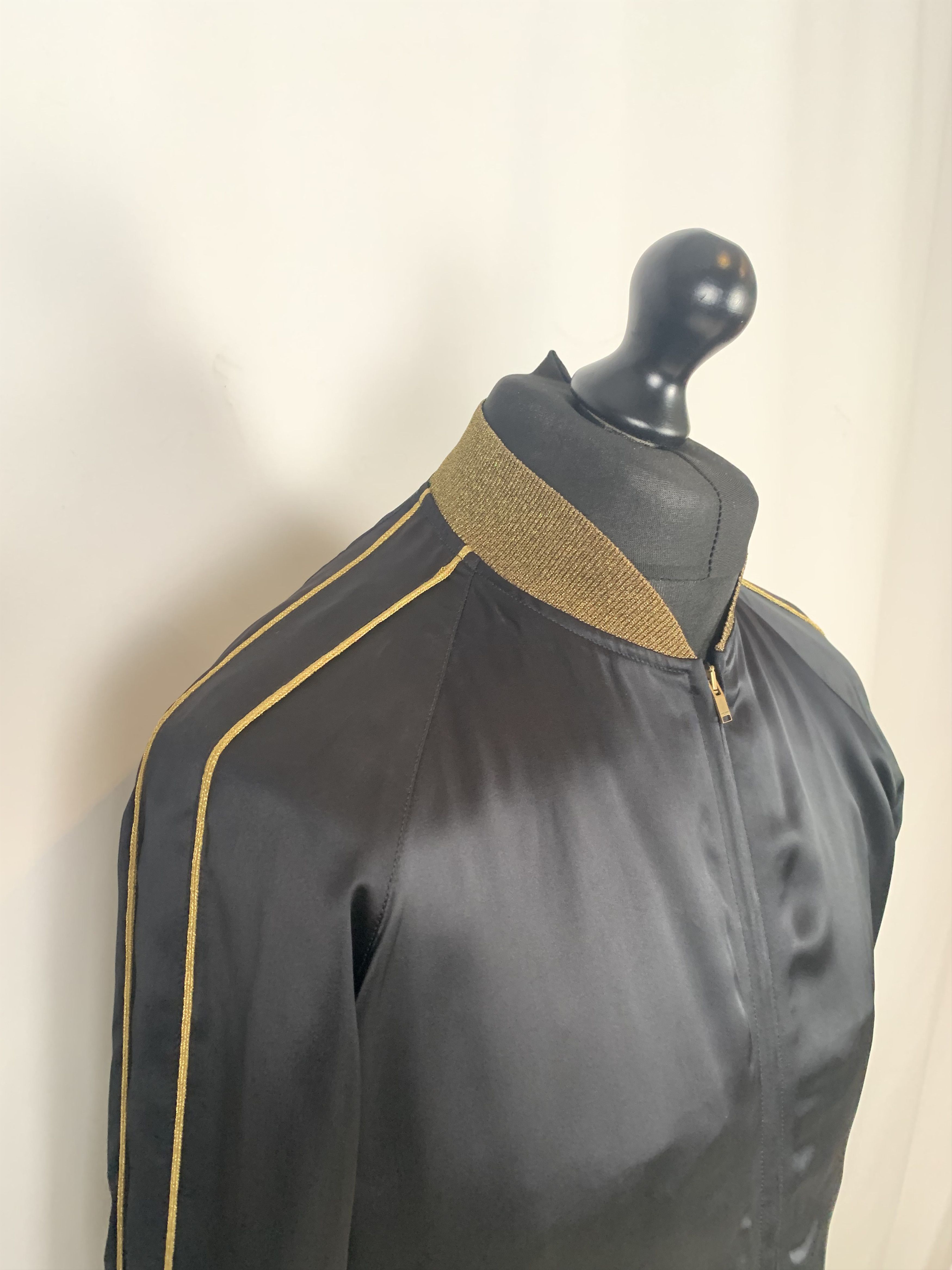 Saint Laurent Paris Black & Gold Saint Laurent Bomber Size US XL / EU 56 / 4 - 7 Thumbnail