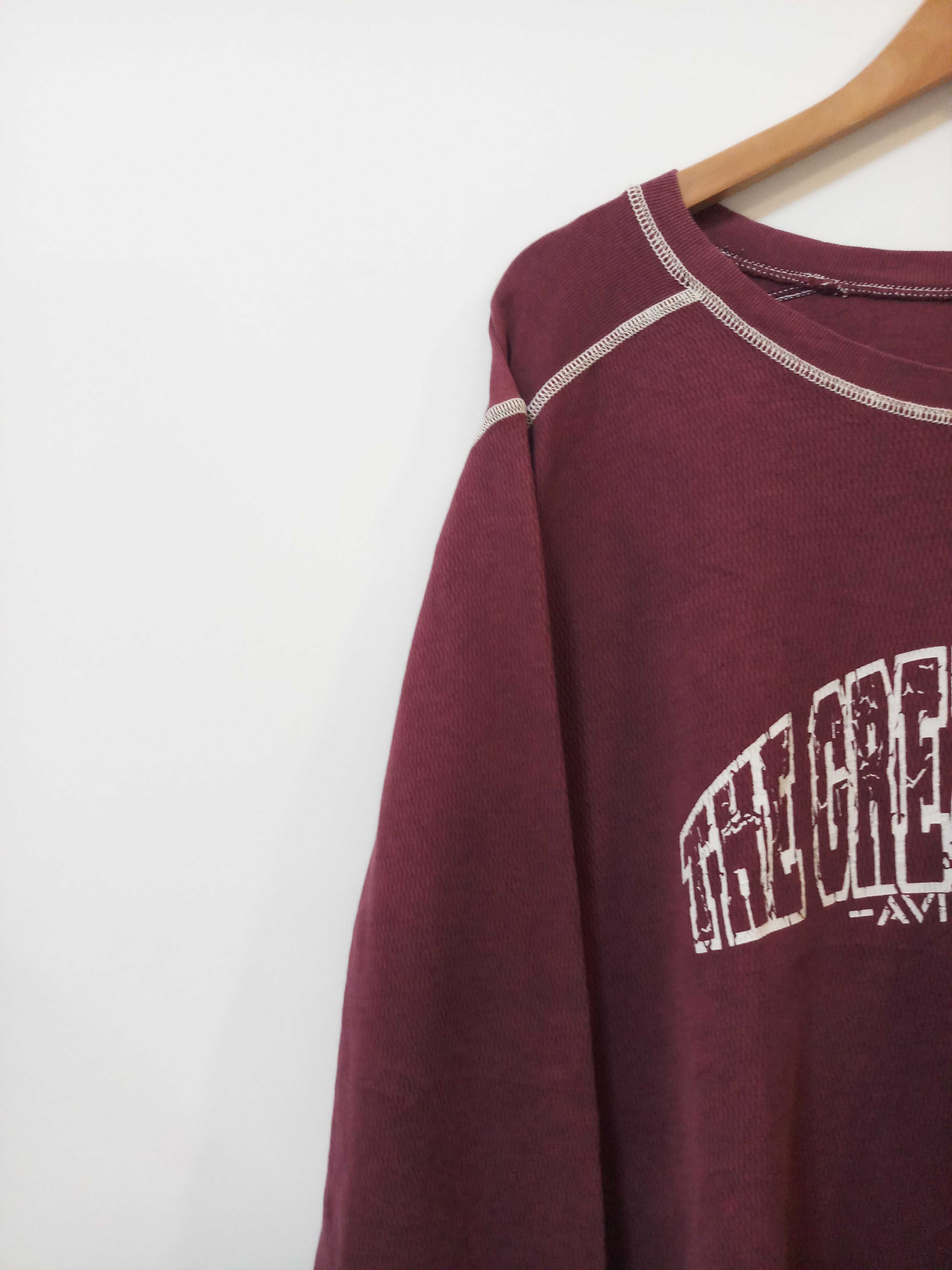 Avirex × Japanese Brand Avirex Burgundy Thermal Sweatshirt Size US XL / EU 56 / 4 - 13 Thumbnail