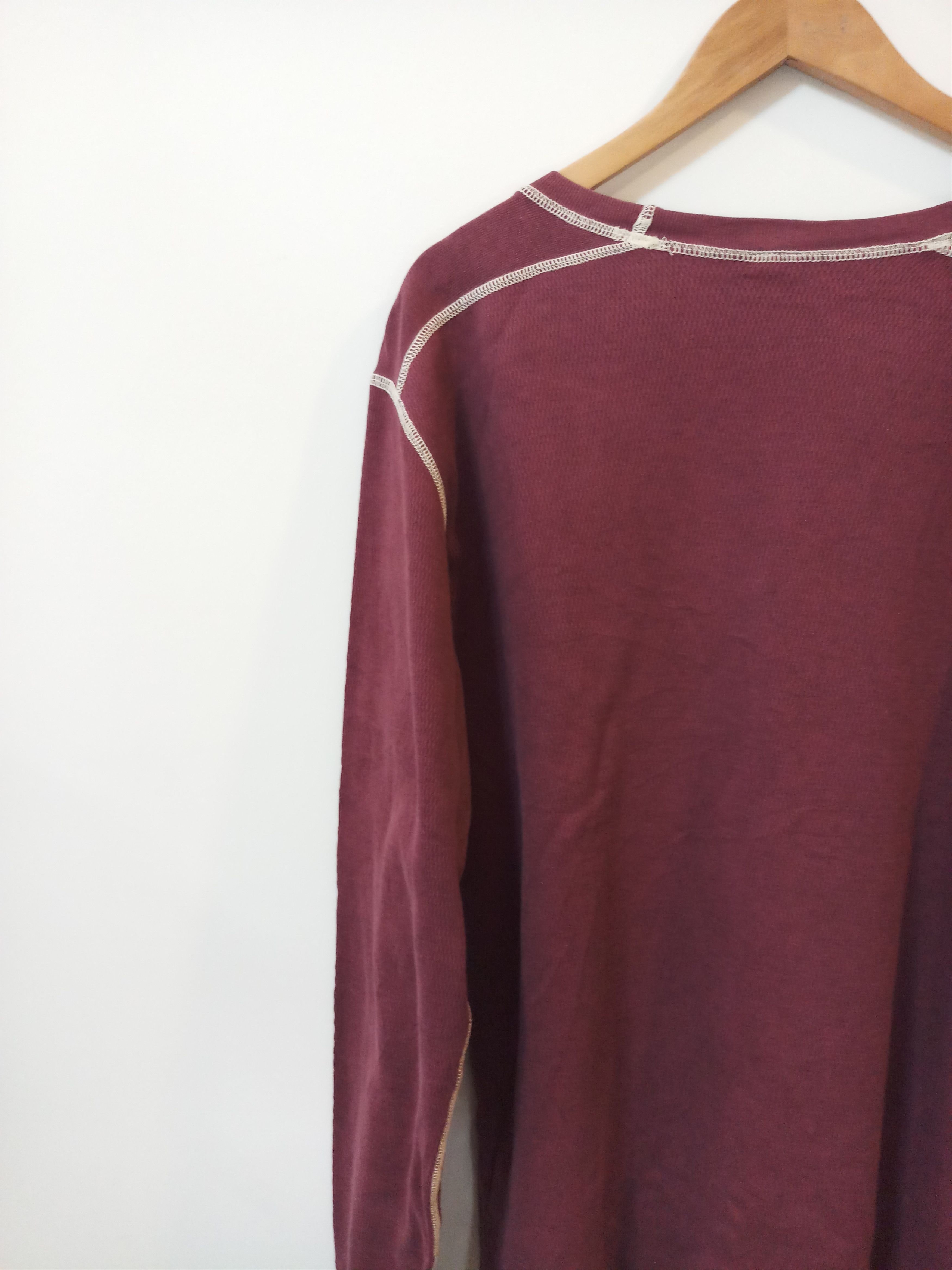 Avirex × Japanese Brand Avirex Burgundy Thermal Sweatshirt Size US XL / EU 56 / 4 - 5 Thumbnail