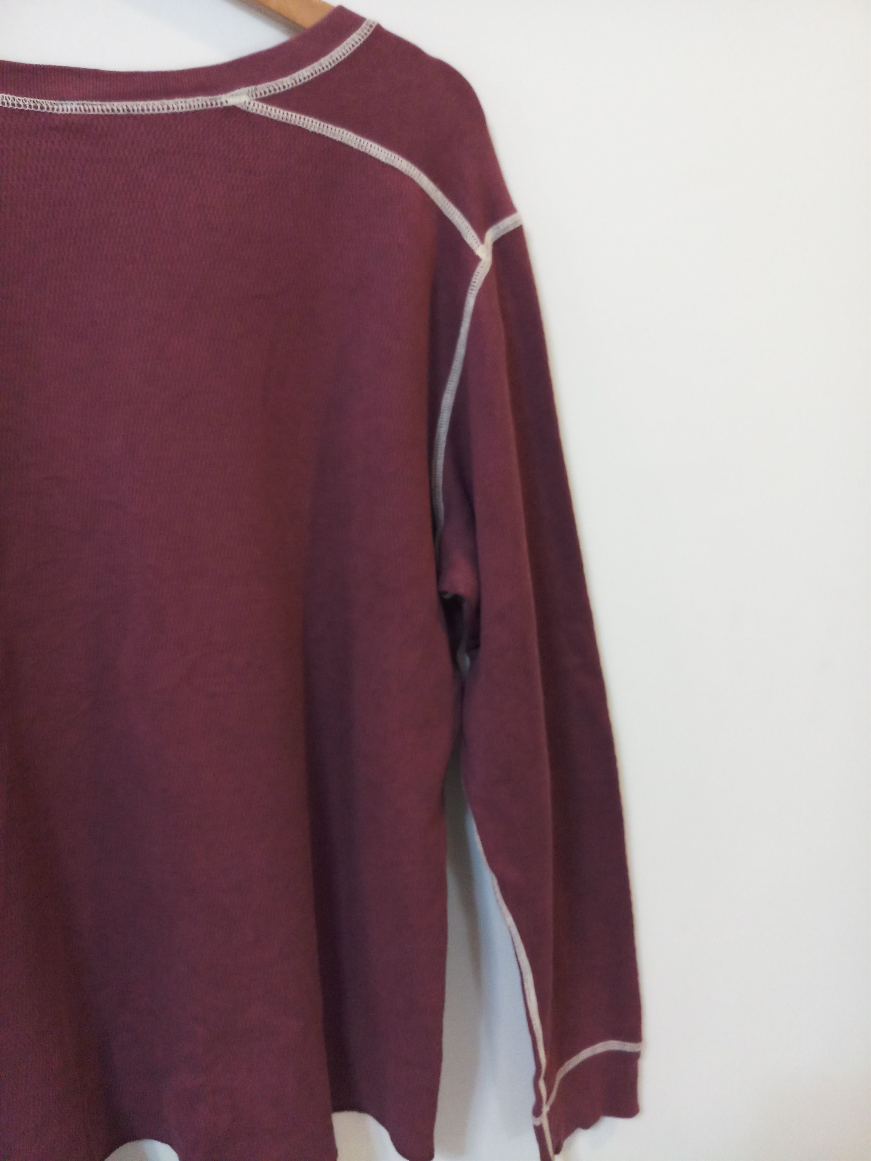 Avirex × Japanese Brand Avirex Burgundy Thermal Sweatshirt Size US XL / EU 56 / 4 - 4 Thumbnail