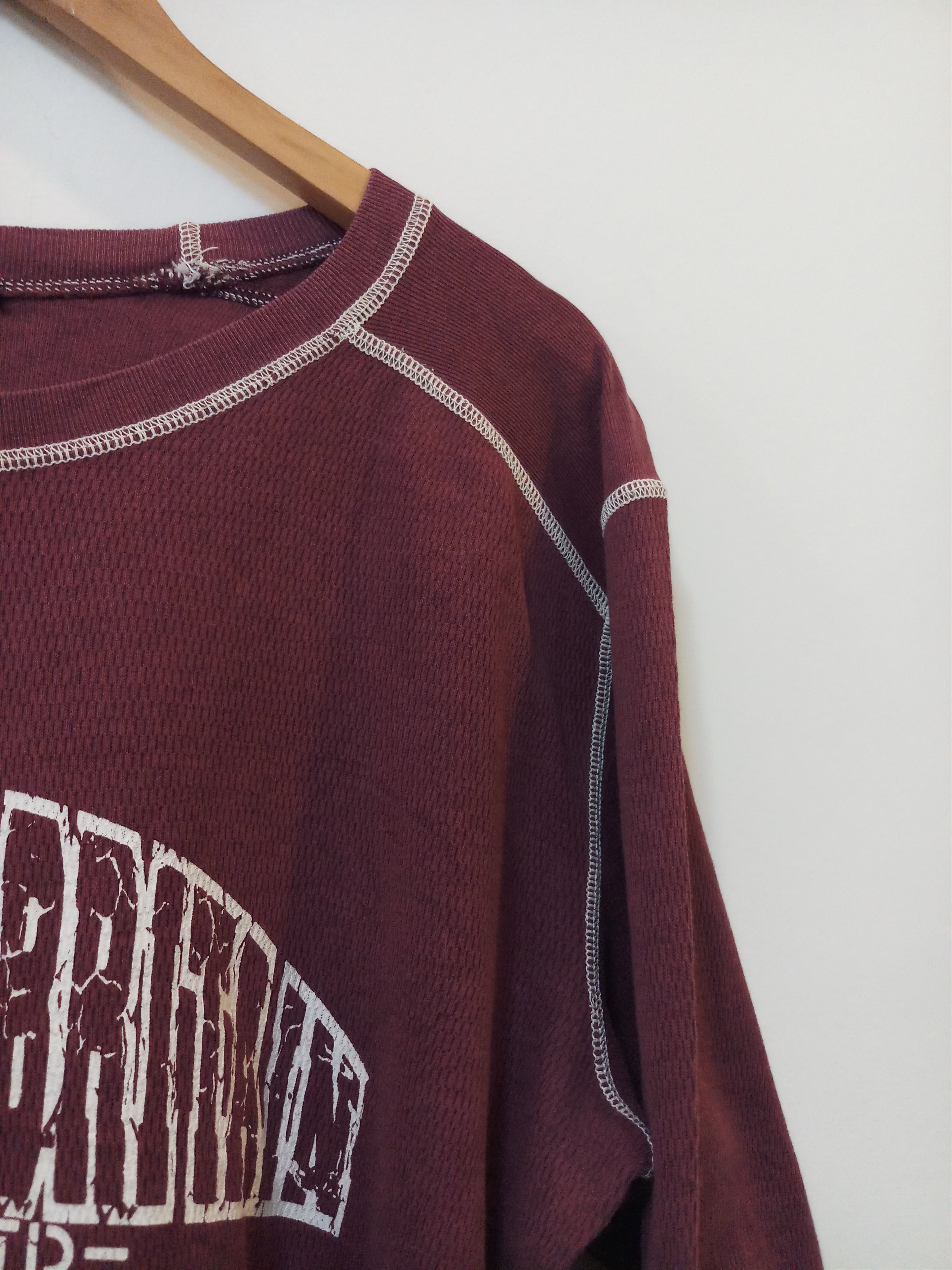 Avirex × Japanese Brand Avirex Burgundy Thermal Sweatshirt Size US XL / EU 56 / 4 - 7 Thumbnail