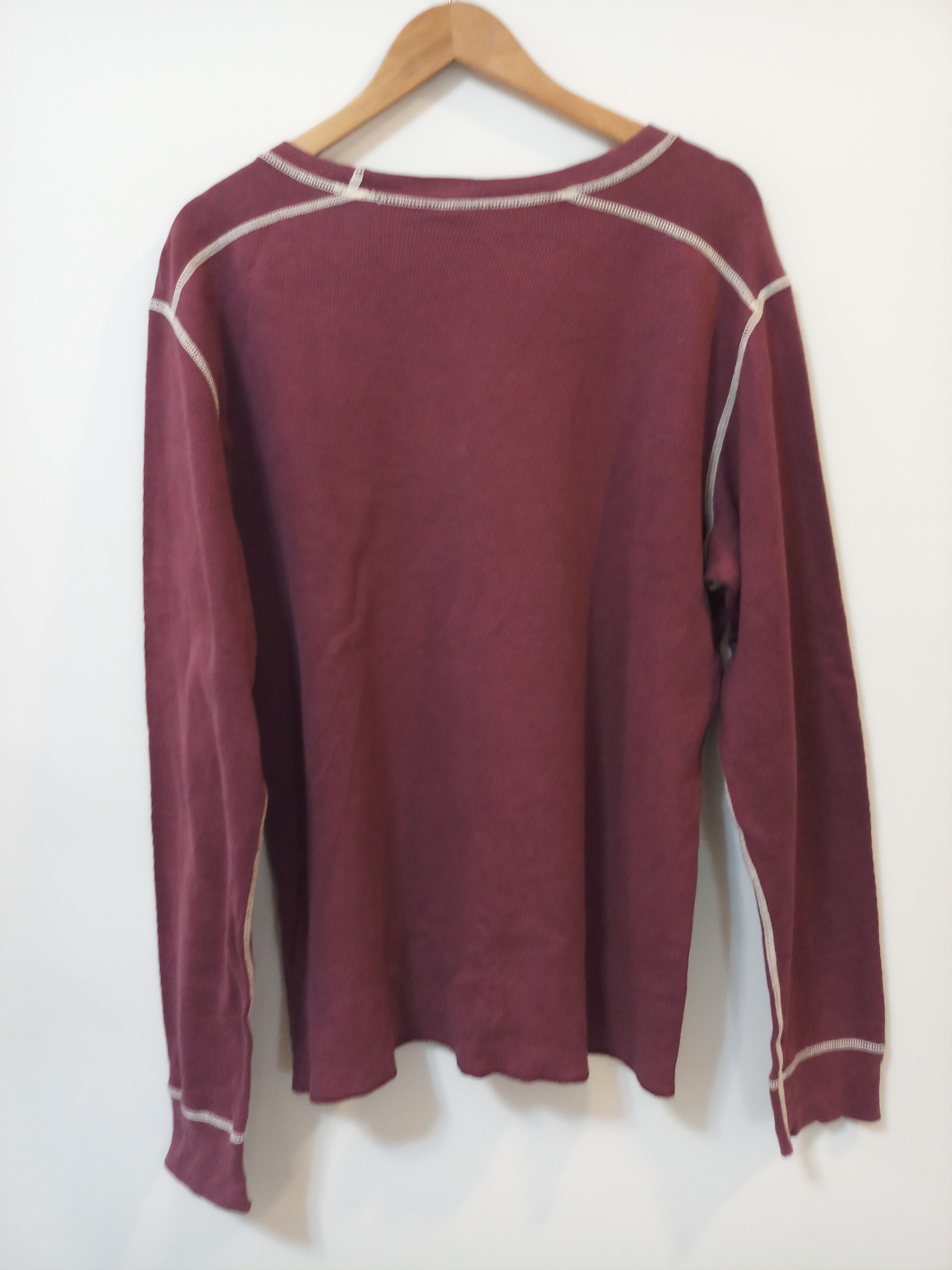Avirex × Japanese Brand Avirex Burgundy Thermal Sweatshirt Size US XL / EU 56 / 4 - 6 Thumbnail
