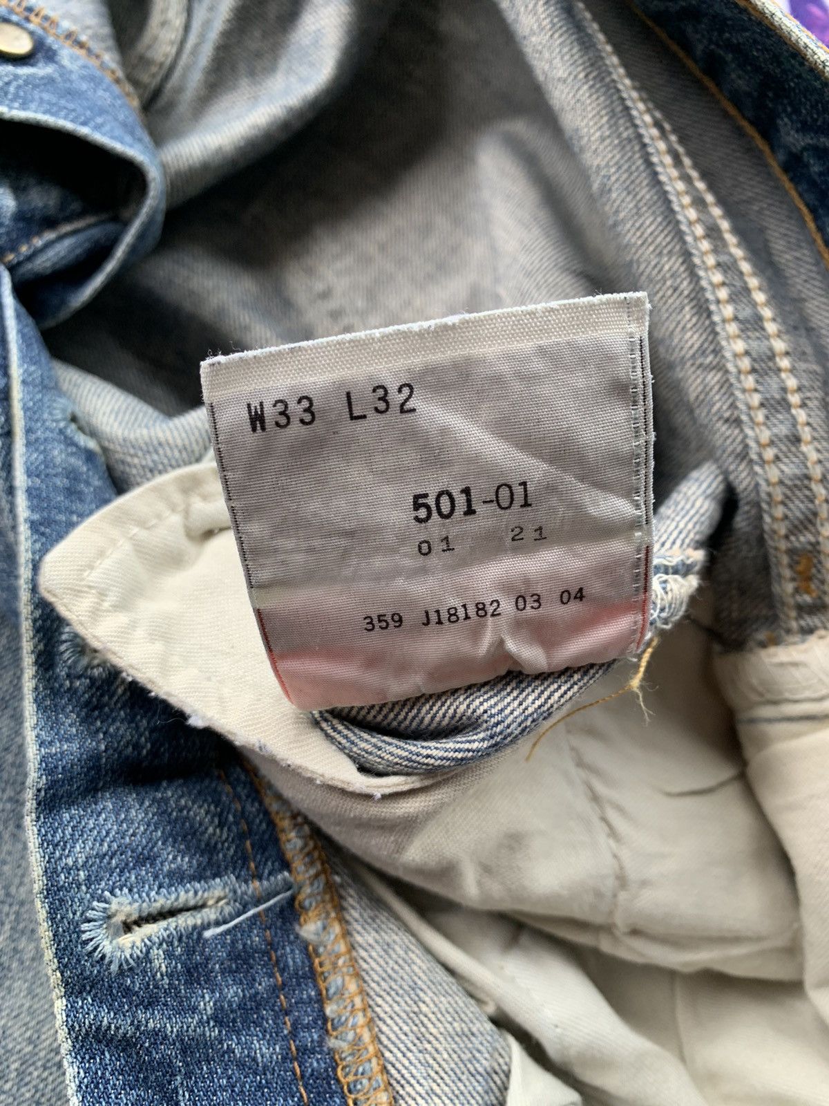 Levi's Vintage Levis 501 Faded Wash Denim Size US 34 / EU 50 - 5 Thumbnail