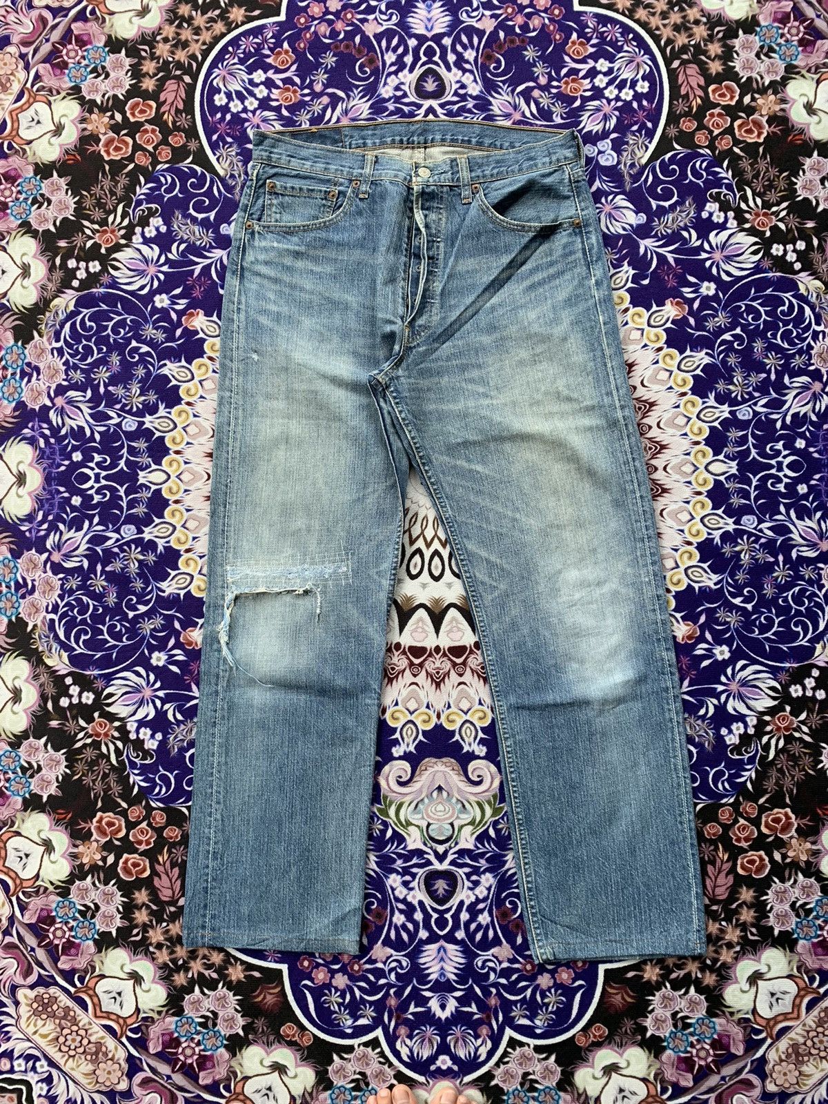 Levi's Vintage Levis 501 Faded Wash Denim Size US 34 / EU 50 - 1 Thumbnail