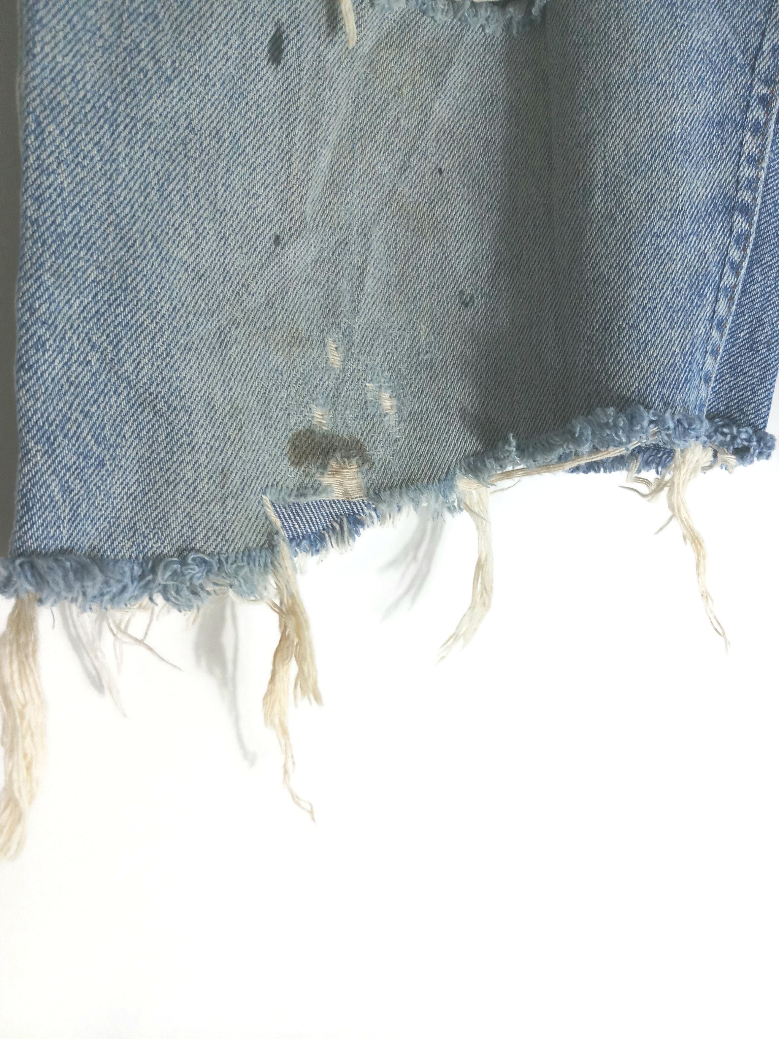Lee × Vintage Vintage 80s Distressed Lee Denim Shorts Size US 35 - 3 Thumbnail