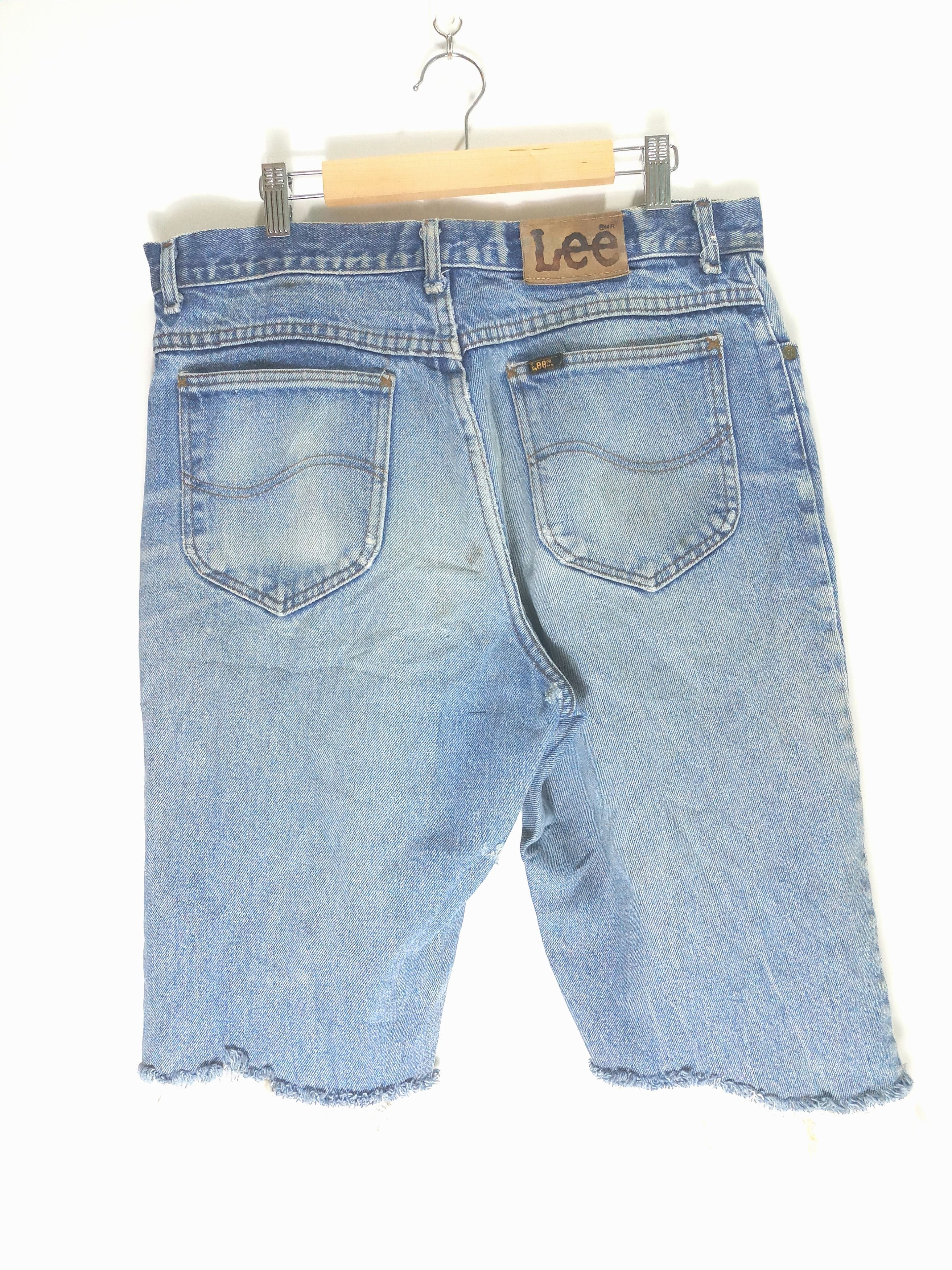 Lee × Vintage Vintage 80s Distressed Lee Denim Shorts Size US 35 - 6 Thumbnail