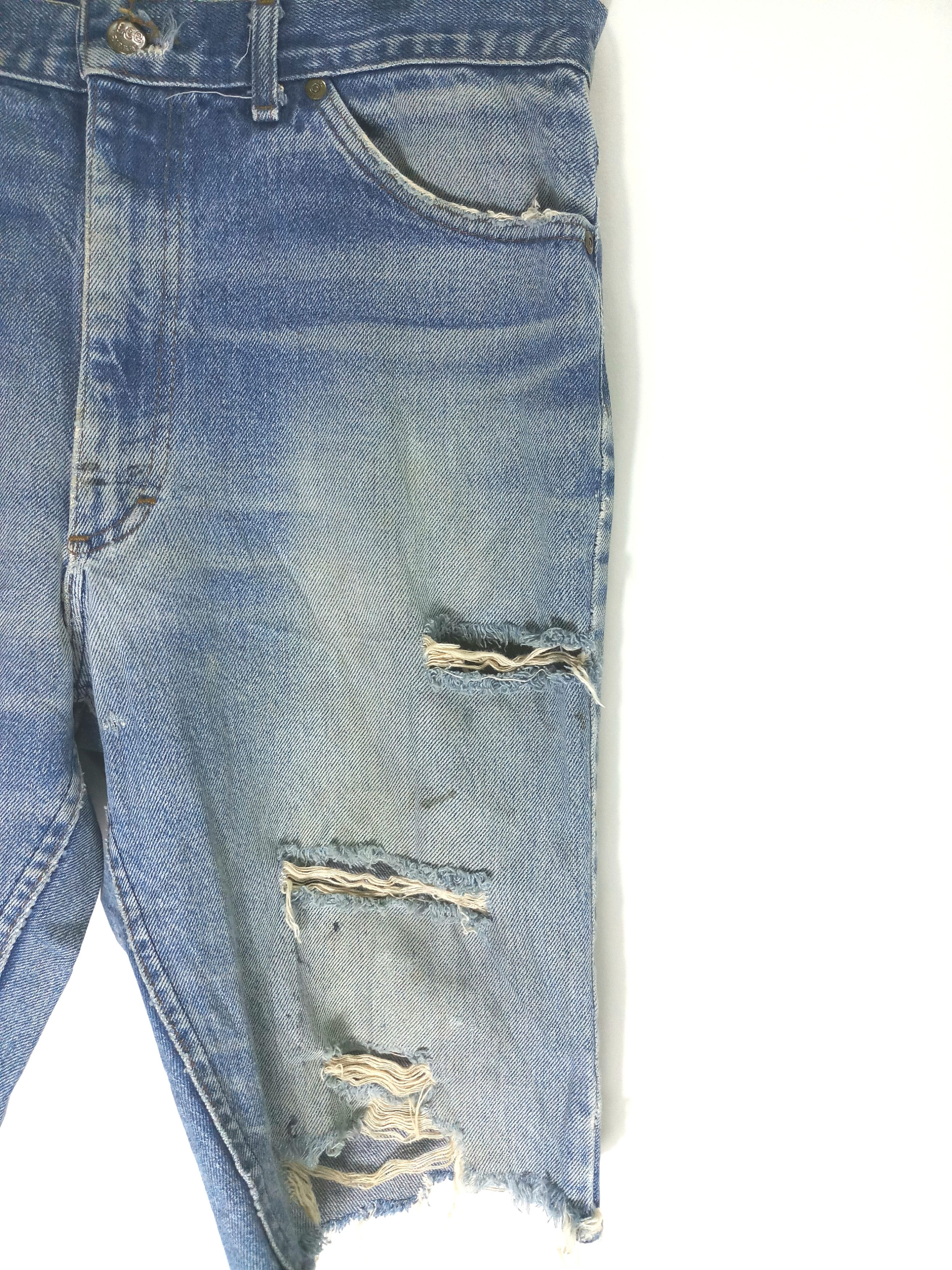 Lee × Vintage Vintage 80s Distressed Lee Denim Shorts Size US 35 - 5 Thumbnail