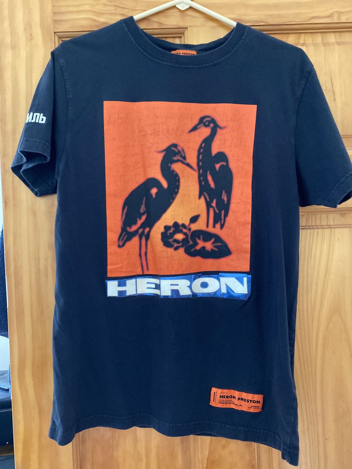 image of Heron Preston Graphic Tee in Black, Men's (Size Small)