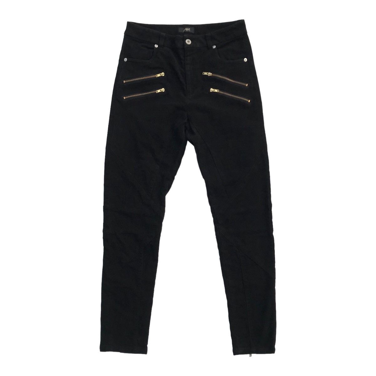 image of Stussy Women Casual Zipper Bondage Pants in Black (Size 27)