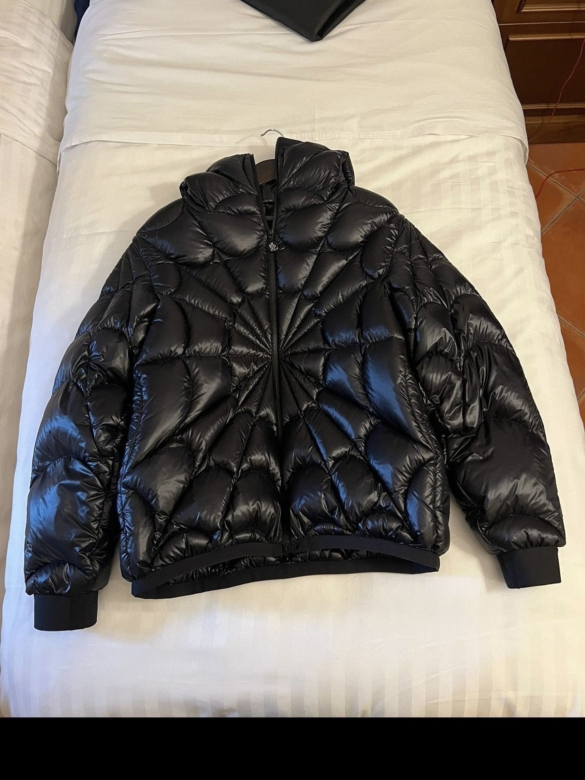 Moncler Violier Spider Web Quilted Down Jacket in Black for Men