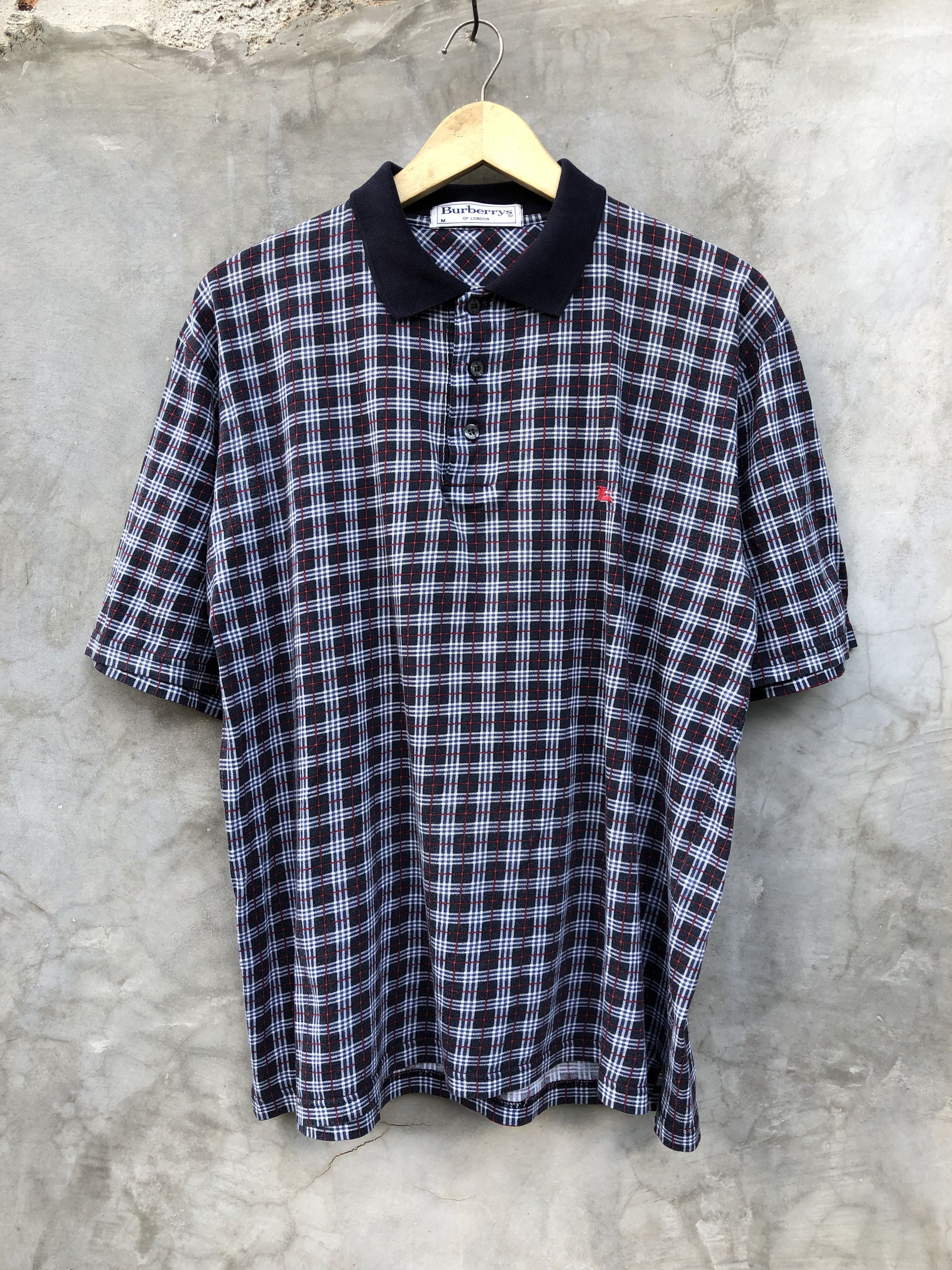 Vintage Burberrys nova check polos