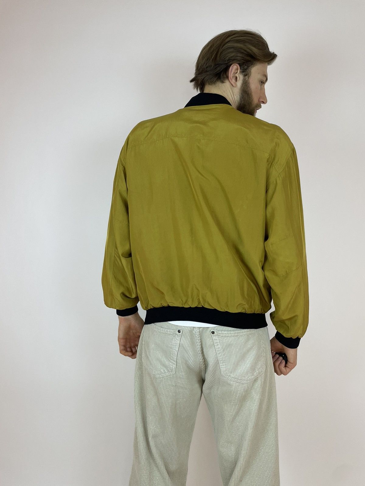 Vintage Vintage Silk Bomber Gold C&A Canda jacket Mens size 52 Size US L / EU 52-54 / 3 - 10 Thumbnail