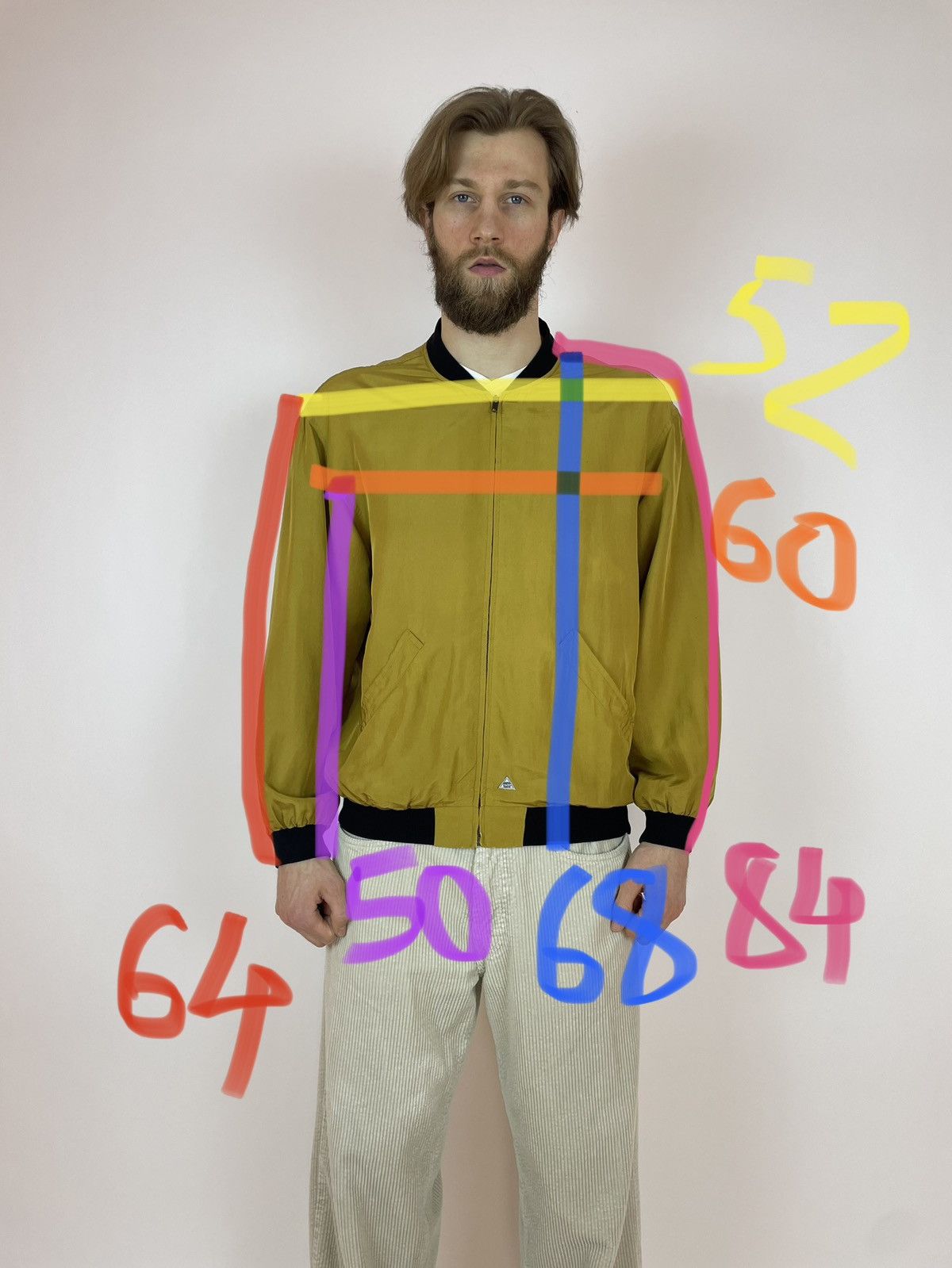 Vintage Vintage Silk Bomber Gold C&A Canda jacket Mens size 52 Size US L / EU 52-54 / 3 - 17 Thumbnail