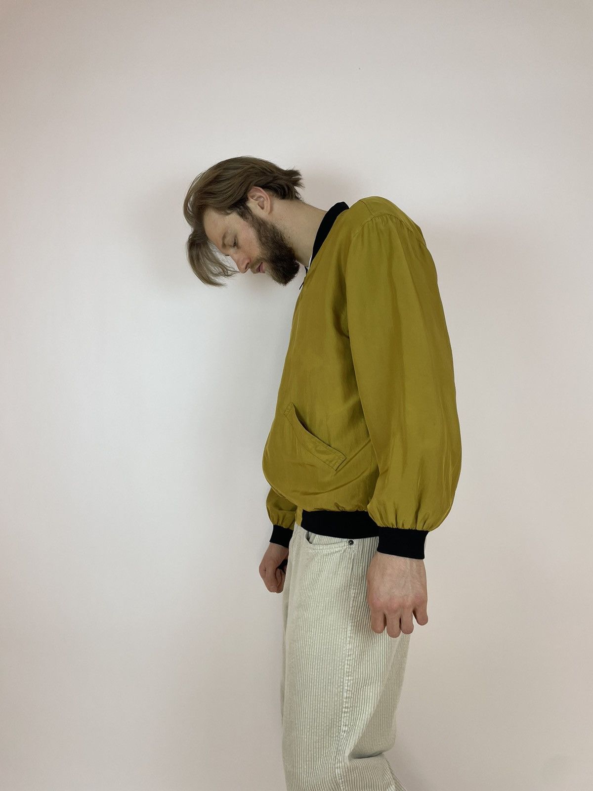 Vintage Vintage Silk Bomber Gold C&A Canda jacket Mens size 52 Size US L / EU 52-54 / 3 - 9 Thumbnail