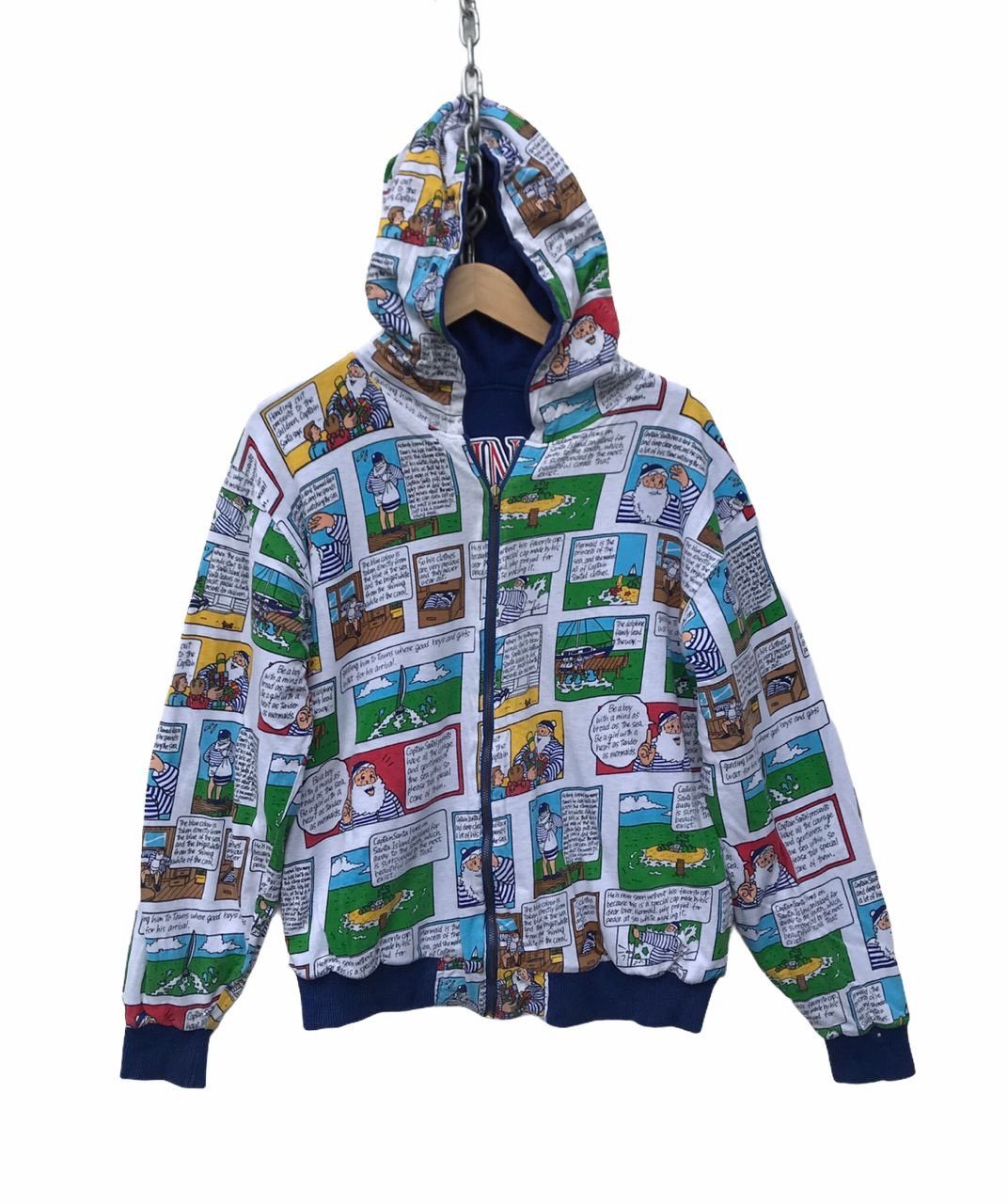 Cartoon Network Vintage Captain Santa Overprinted Riversible Hoodie Sweater Size US M / EU 48-50 / 2 - 1 Thumbnail