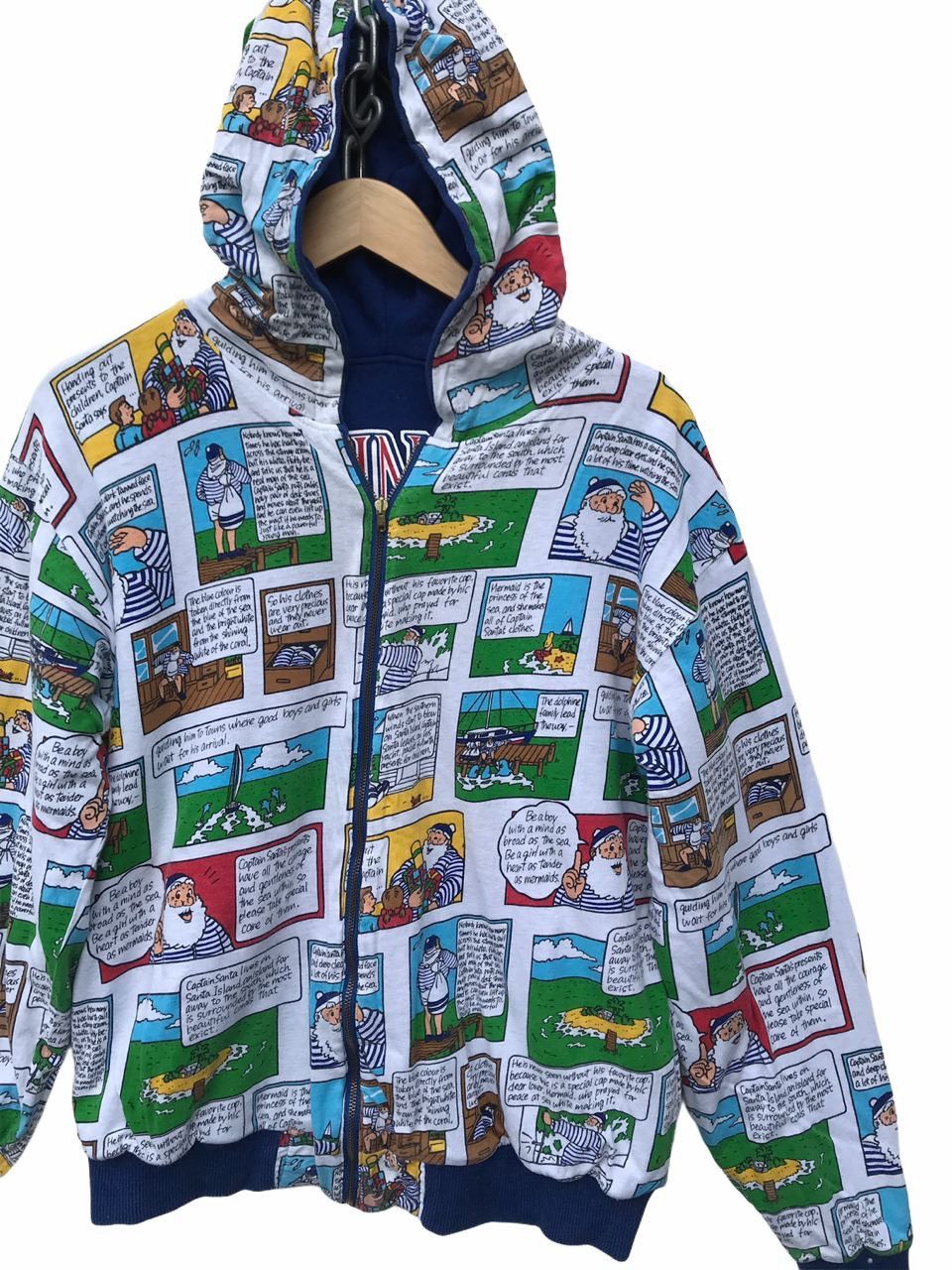 Cartoon Network Vintage Captain Santa Overprinted Riversible Hoodie Sweater Size US M / EU 48-50 / 2 - 5 Thumbnail