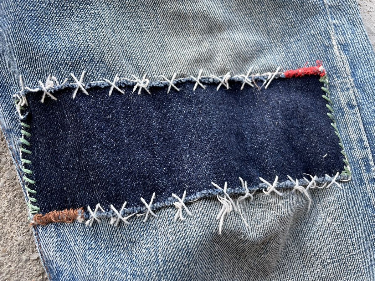 Levi's Vintage Levi’s 501 big E? Distress custom patchwork jeans Size US 30 / EU 46 - 7 Thumbnail