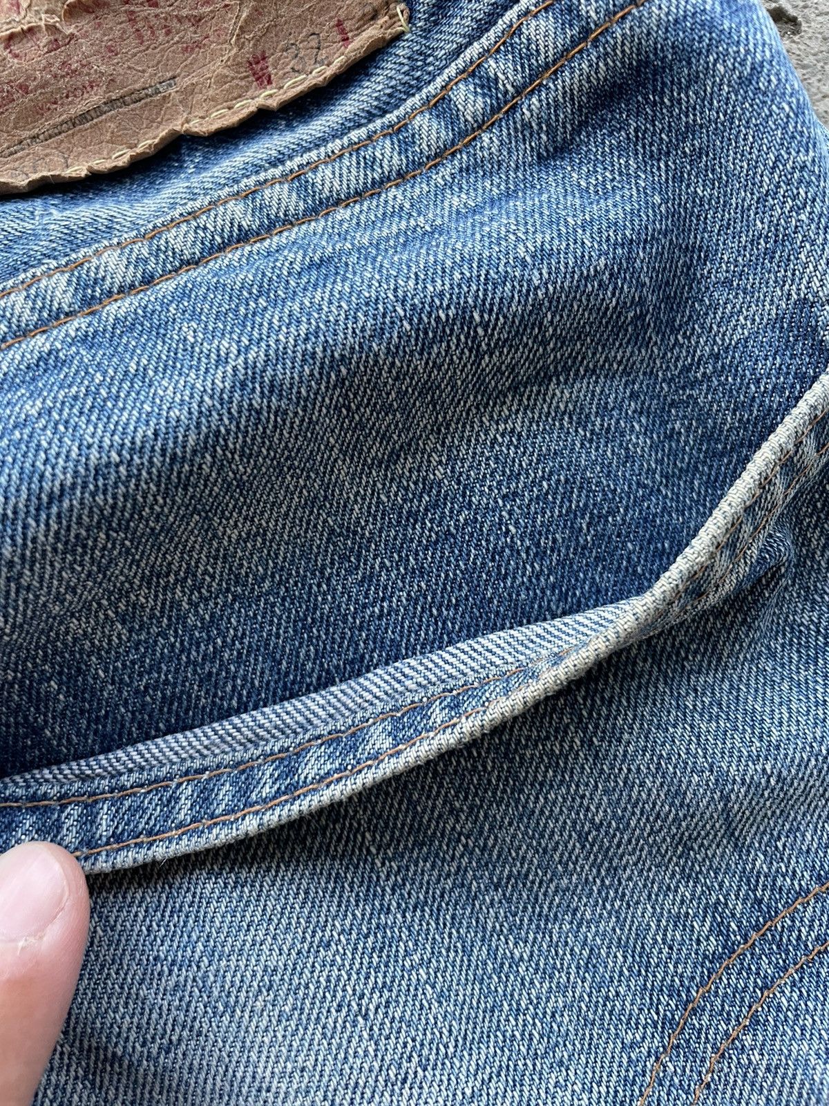 Levi's Vintage Levi’s 501 big E? Distress custom patchwork jeans Size US 30 / EU 46 - 13 Thumbnail