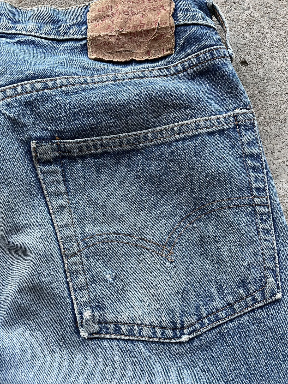 Levi's Vintage Levi’s 501 big E? Distress custom patchwork jeans Size US 30 / EU 46 - 11 Thumbnail
