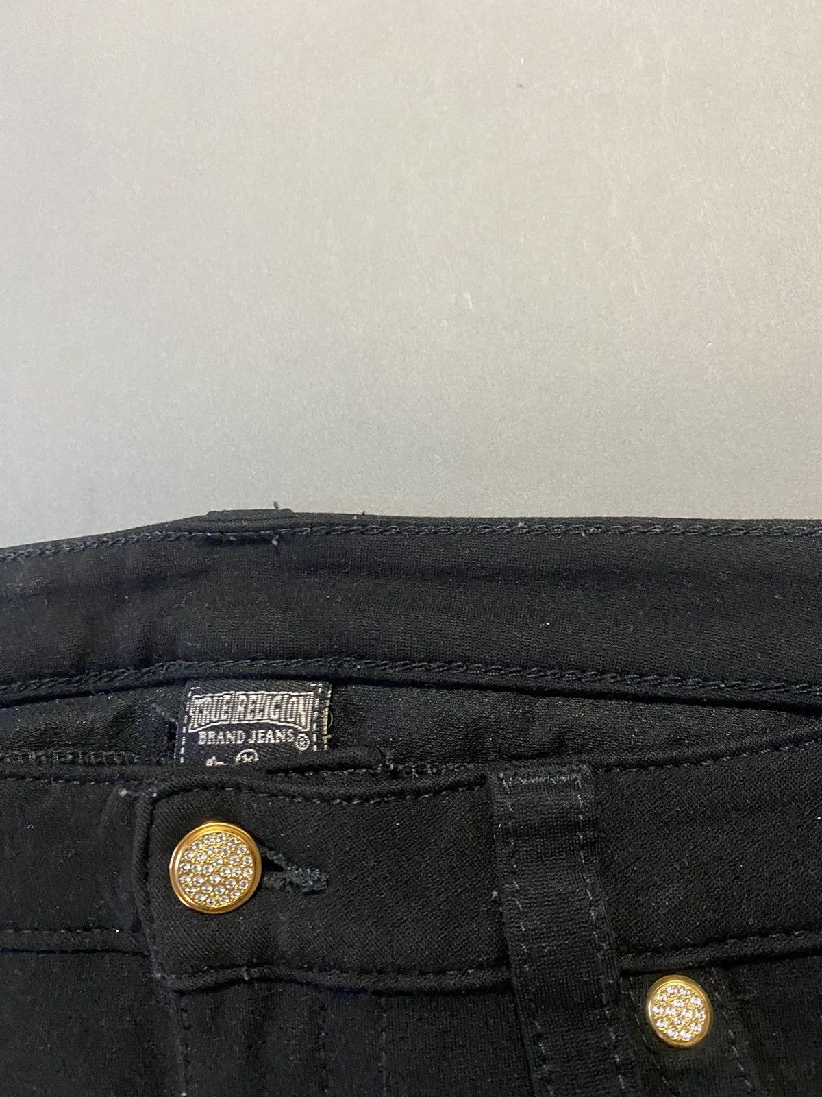 True Religion × Vintage True Religion black gold pants Y2K stretchy slim Size US 31 - 7 Thumbnail