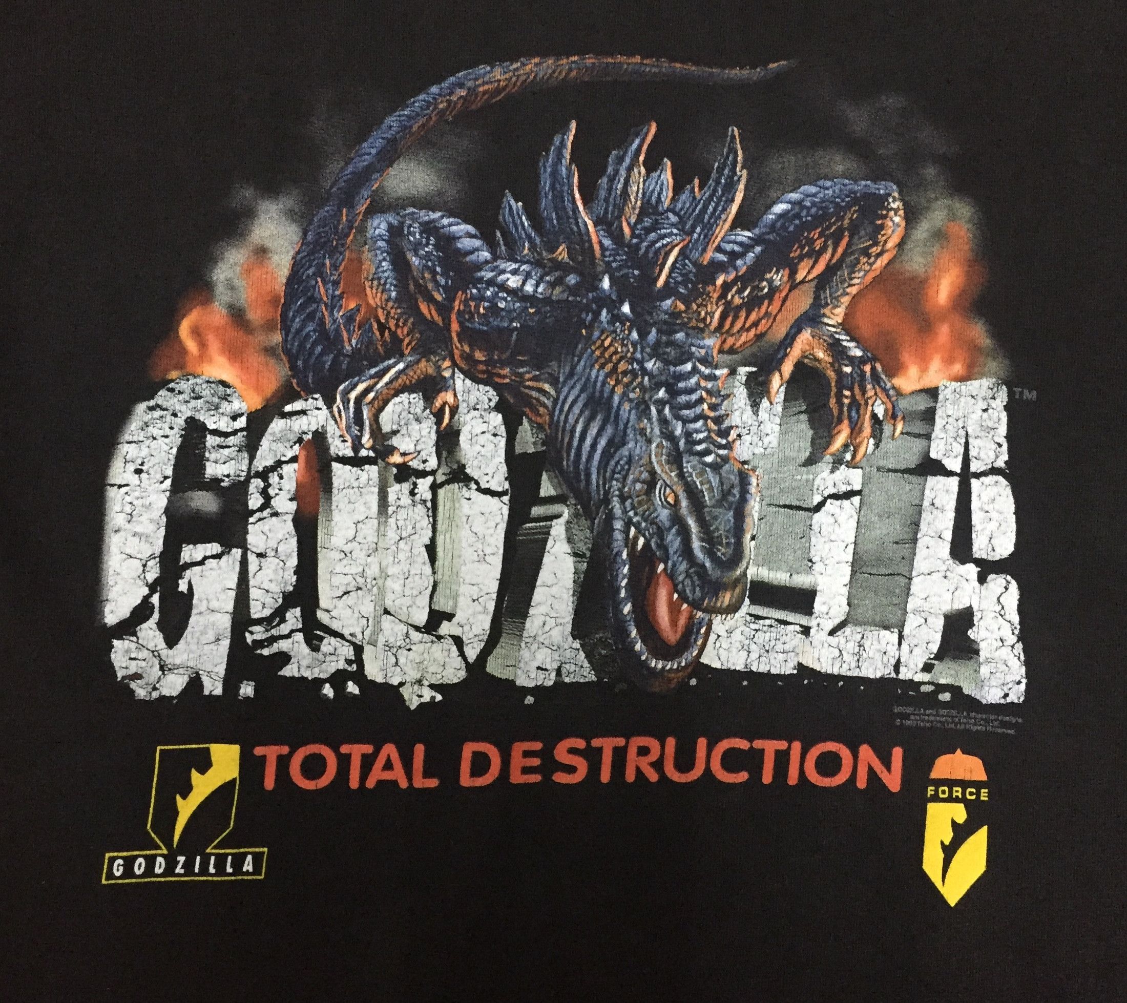 Vintage VINTAGE 90s GODZILLA AMERICAN MONSTER ACTION MOVIE TSHIRT Size US S / EU 44-46 / 1 - 3 Thumbnail