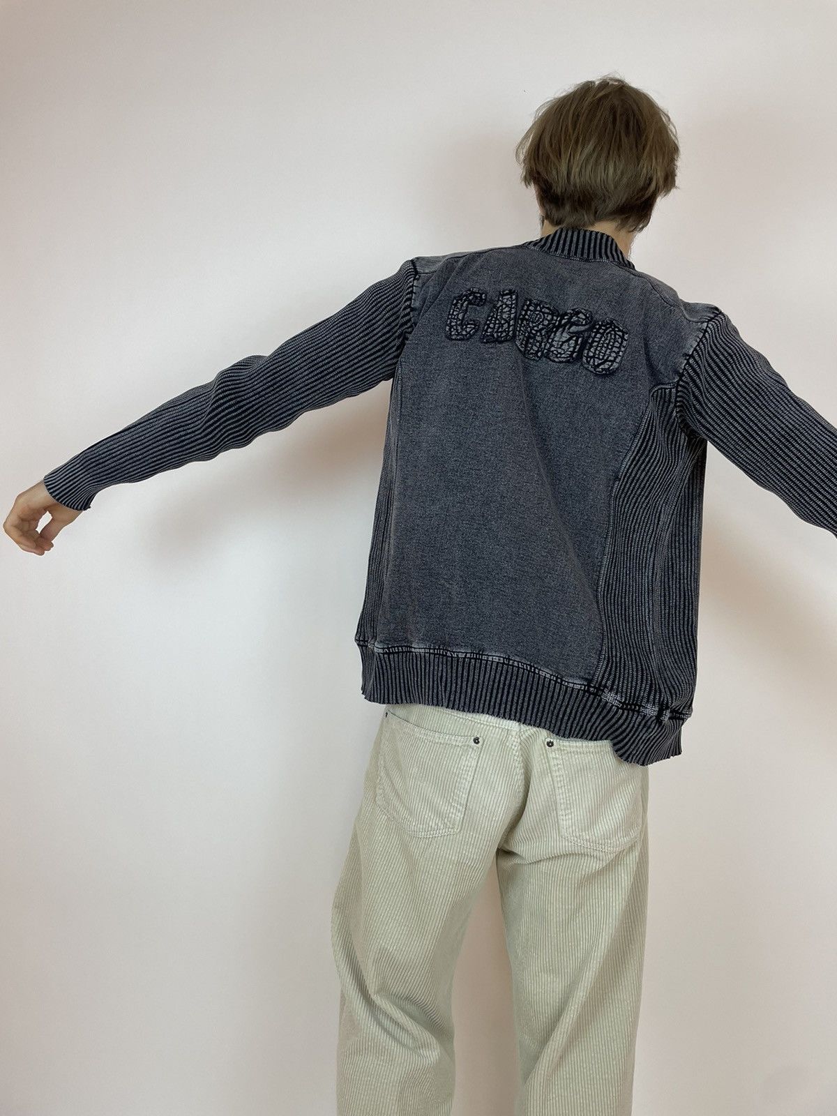 Vintage Vintage Cargo Washed Black/Grey Cardigan Full zip sweater Size US XL / EU 56 / 4 - 11 Thumbnail