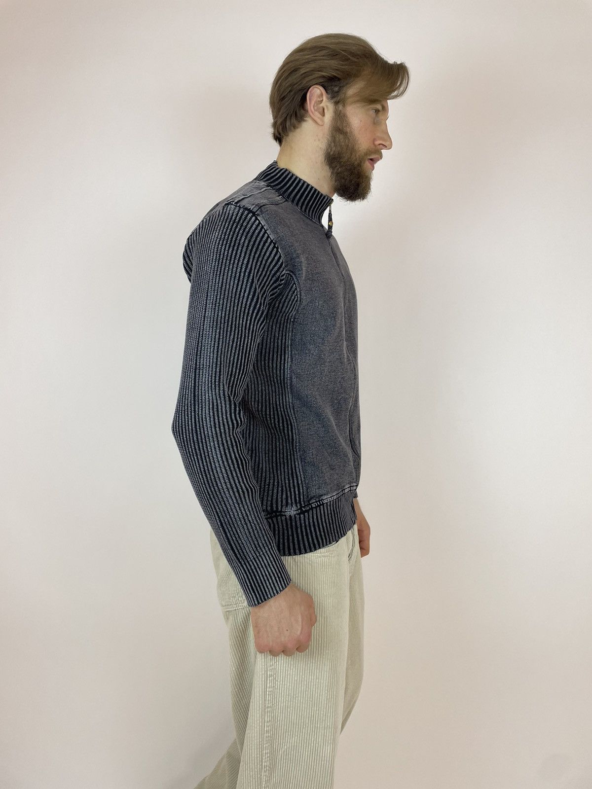 Vintage Vintage Cargo Washed Black/Grey Cardigan Full zip sweater Size US XL / EU 56 / 4 - 18 Thumbnail
