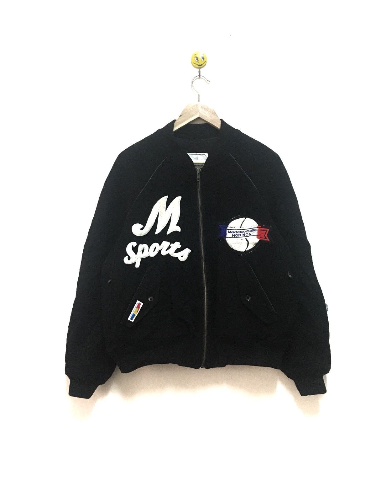 Vintage Mademoiselle Non Non Sport Wool Bomber Heavy Jacket Size US M / EU 48-50 / 2 - 1 Thumbnail