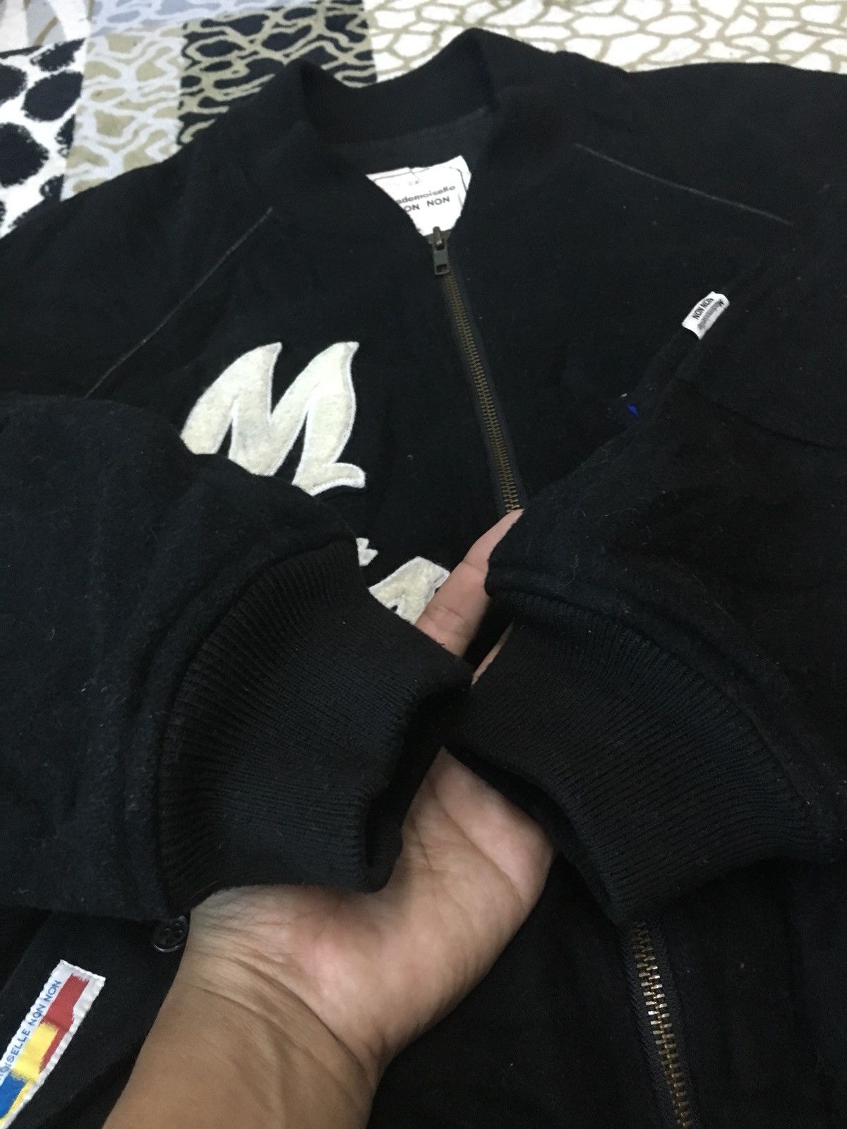Vintage Mademoiselle Non Non Sport Wool Bomber Heavy Jacket Size US M / EU 48-50 / 2 - 10 Thumbnail