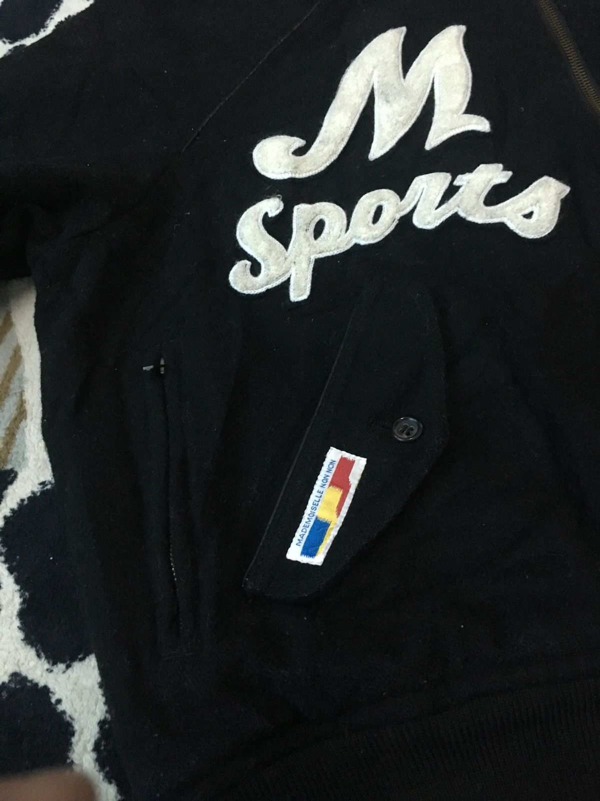 Vintage Mademoiselle Non Non Sport Wool Bomber Heavy Jacket Size US M / EU 48-50 / 2 - 9 Thumbnail