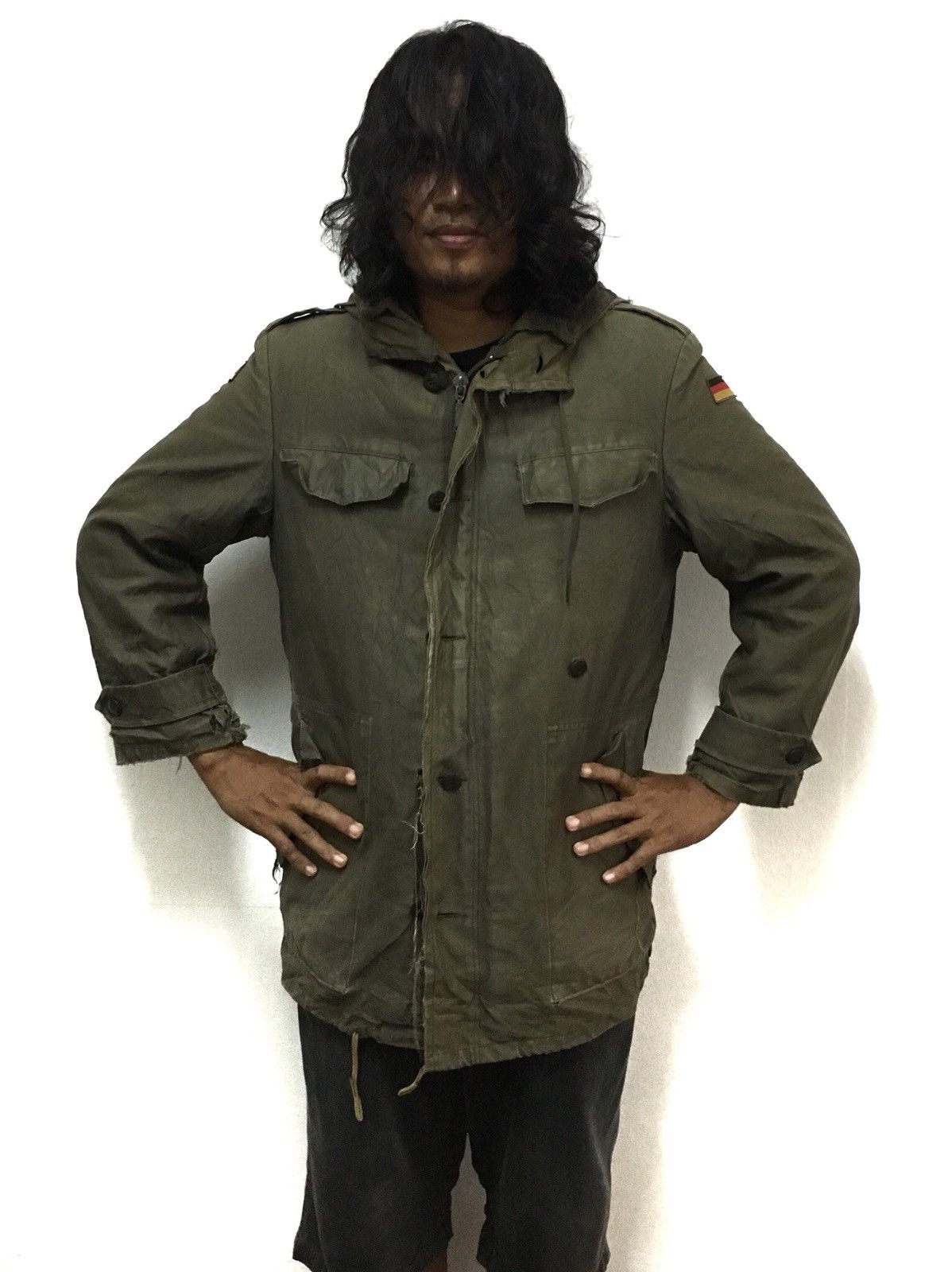 Vintage Vintage German Heavy Jacket Parka Hoodie Military Feuchter Size US L / EU 52-54 / 3 - 7 Thumbnail