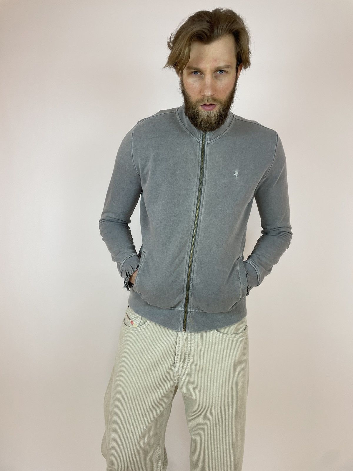 Vintage Marlboro Classics Vintage washed grey cardigan full zip Size US L / EU 52-54 / 3 - 4 Thumbnail