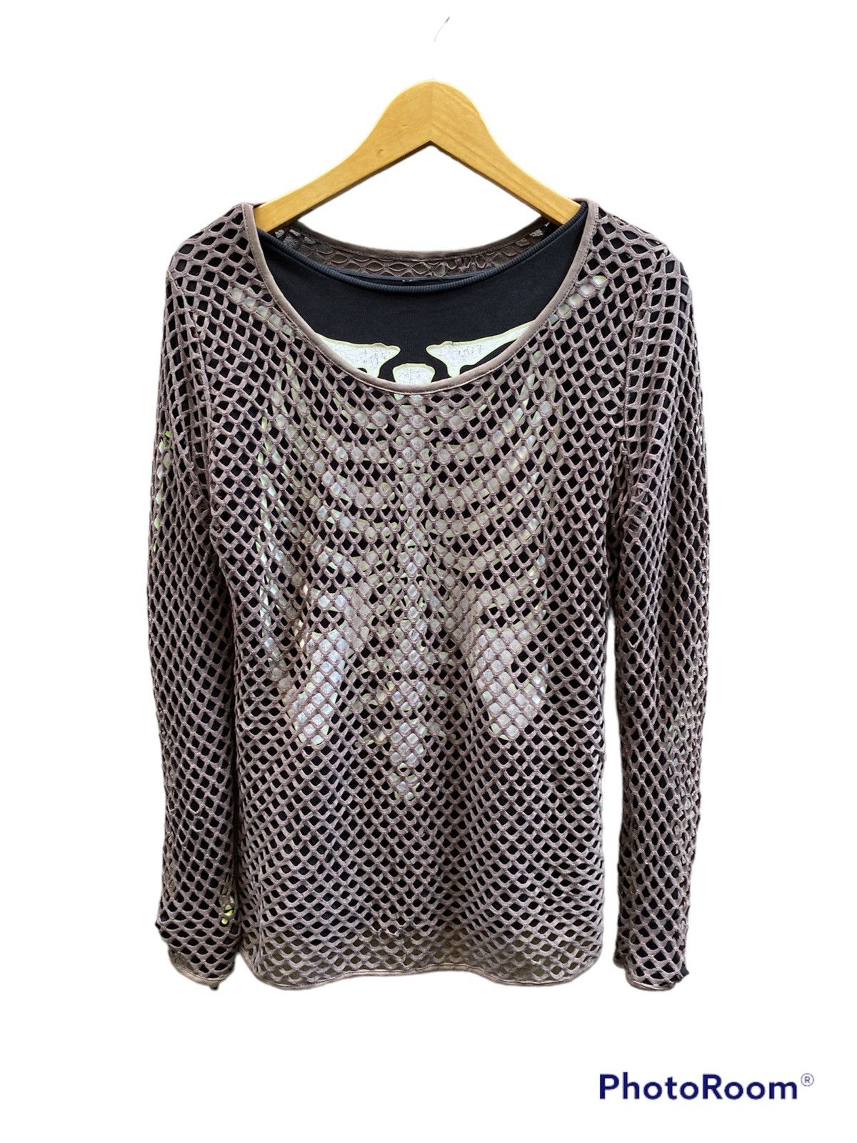 20471120 × Beauty Beast × Hysteric Glamour Japanese Brand Open Knitted Fishnet Grunge Size US M / EU 48-50 / 2 - 1 Thumbnail