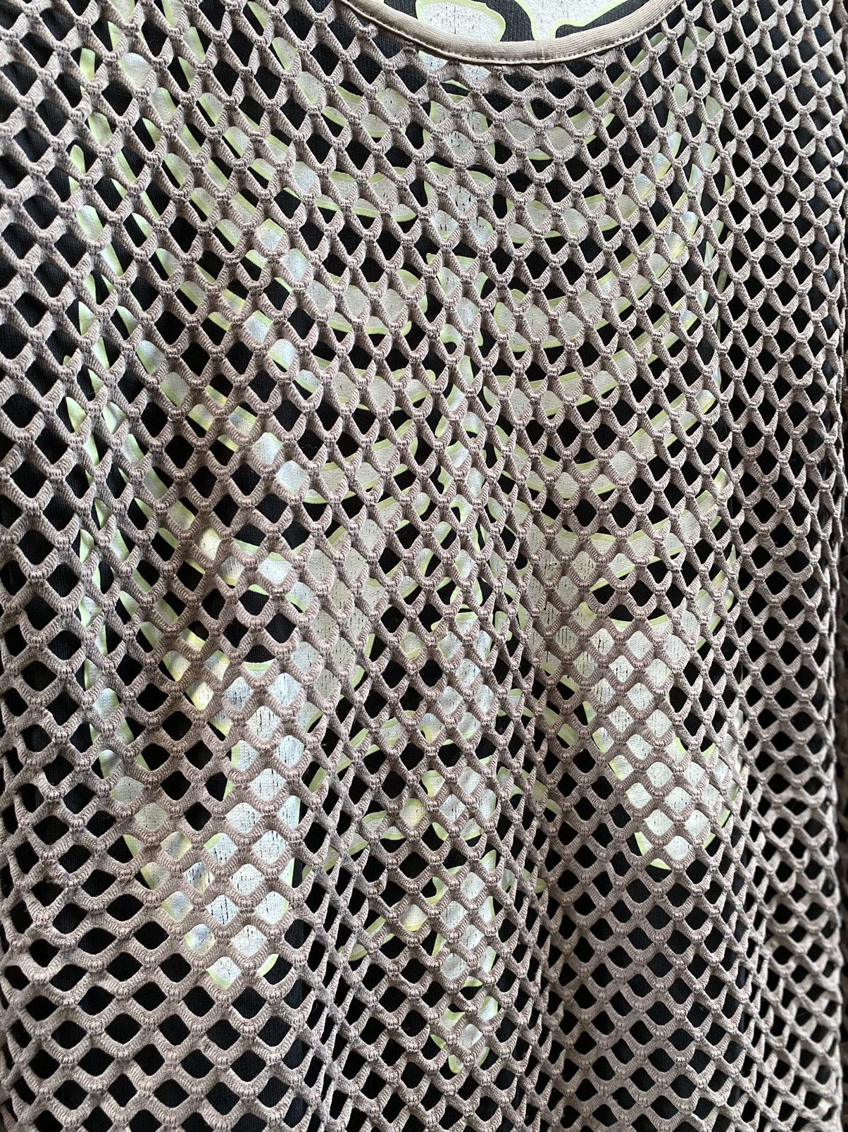 20471120 × Beauty Beast × Hysteric Glamour Japanese Brand Open Knitted Fishnet Grunge Size US M / EU 48-50 / 2 - 2 Thumbnail