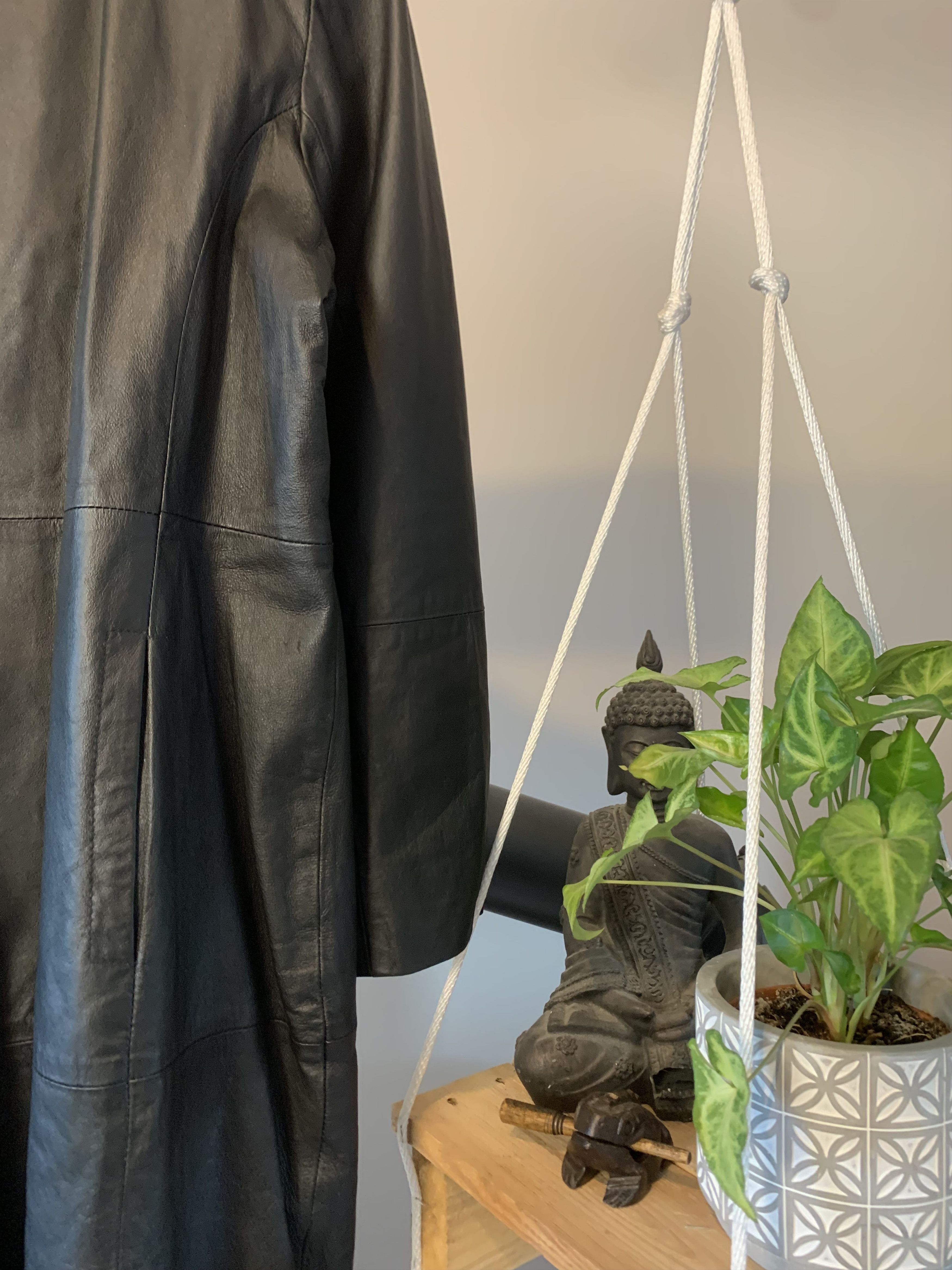 Genuine Leather × Japanese Brand × Vintage Postal Style Genuine Long Leather Coat Matrix Space Cowboy Size US L / EU 52-54 / 3 - 7 Thumbnail